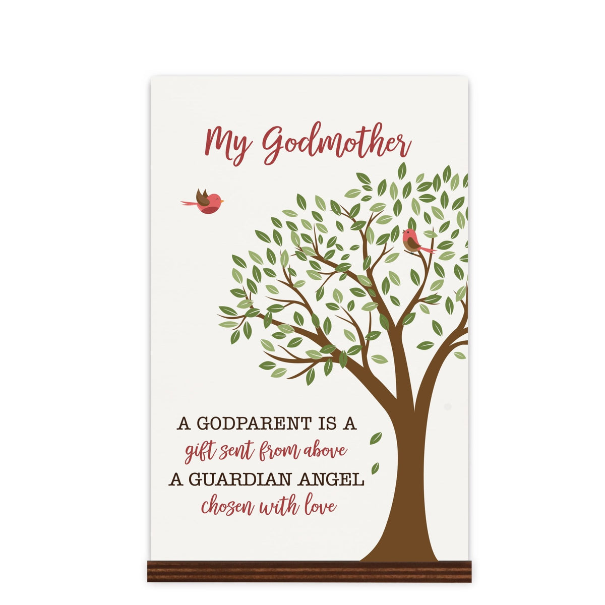 Modern 8x12in Decorative White Acrylic Signs With Wooden Base – A Gift Sent From Above - LifeSong Milestones