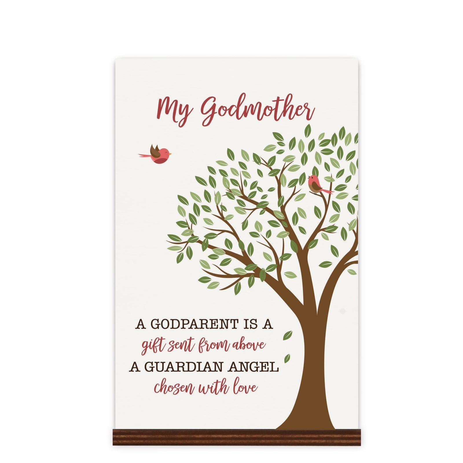Modern 8x12in Decorative White Acrylic Signs With Wooden Base – A Gift Sent From Above - LifeSong Milestones