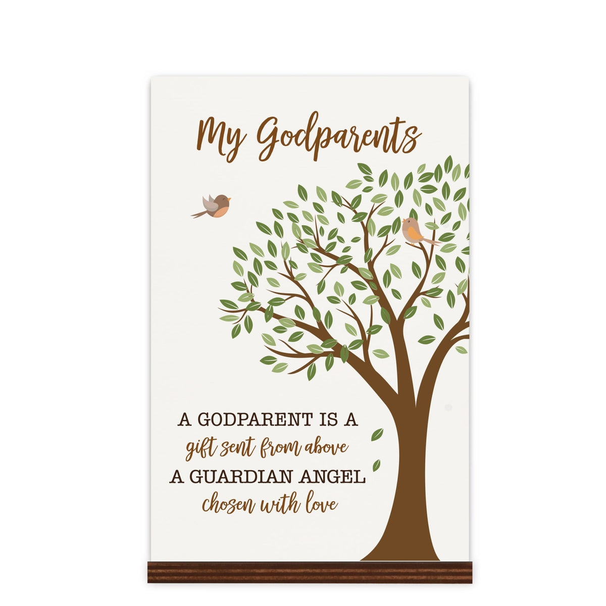 Modern 8x12in Decorative White Acrylic Signs With Wooden Base – A Gift Sent From Above - LifeSong Milestones