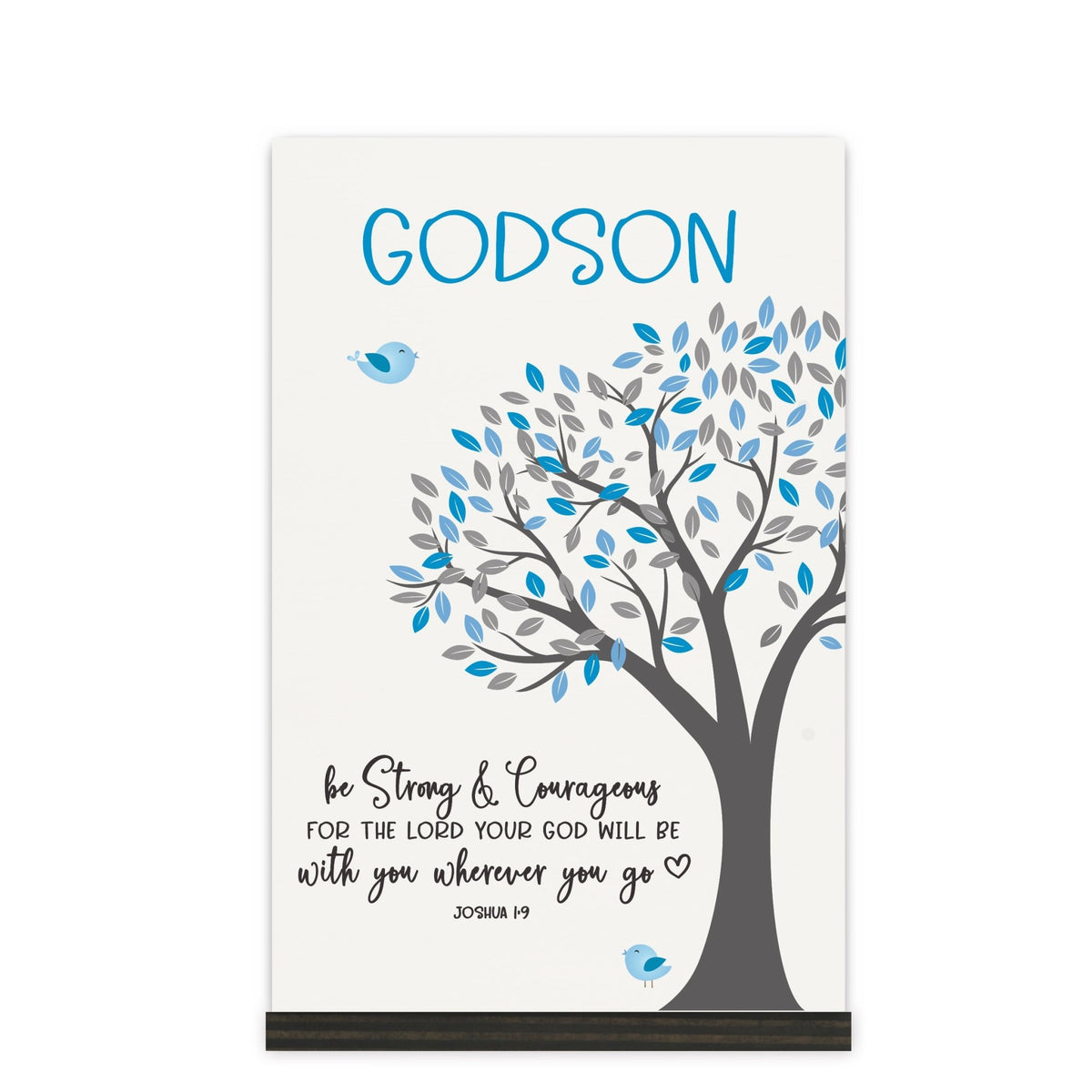 Modern 8x12in Decorative White Acrylic Signs With Wooden Base – Be Strong - LifeSong Milestones