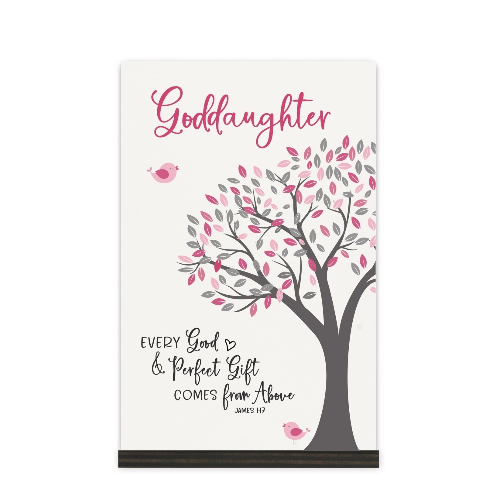 Modern 8x12in Decorative White Acrylic Signs With Wooden Base – Every Good And Perfect - LifeSong Milestones