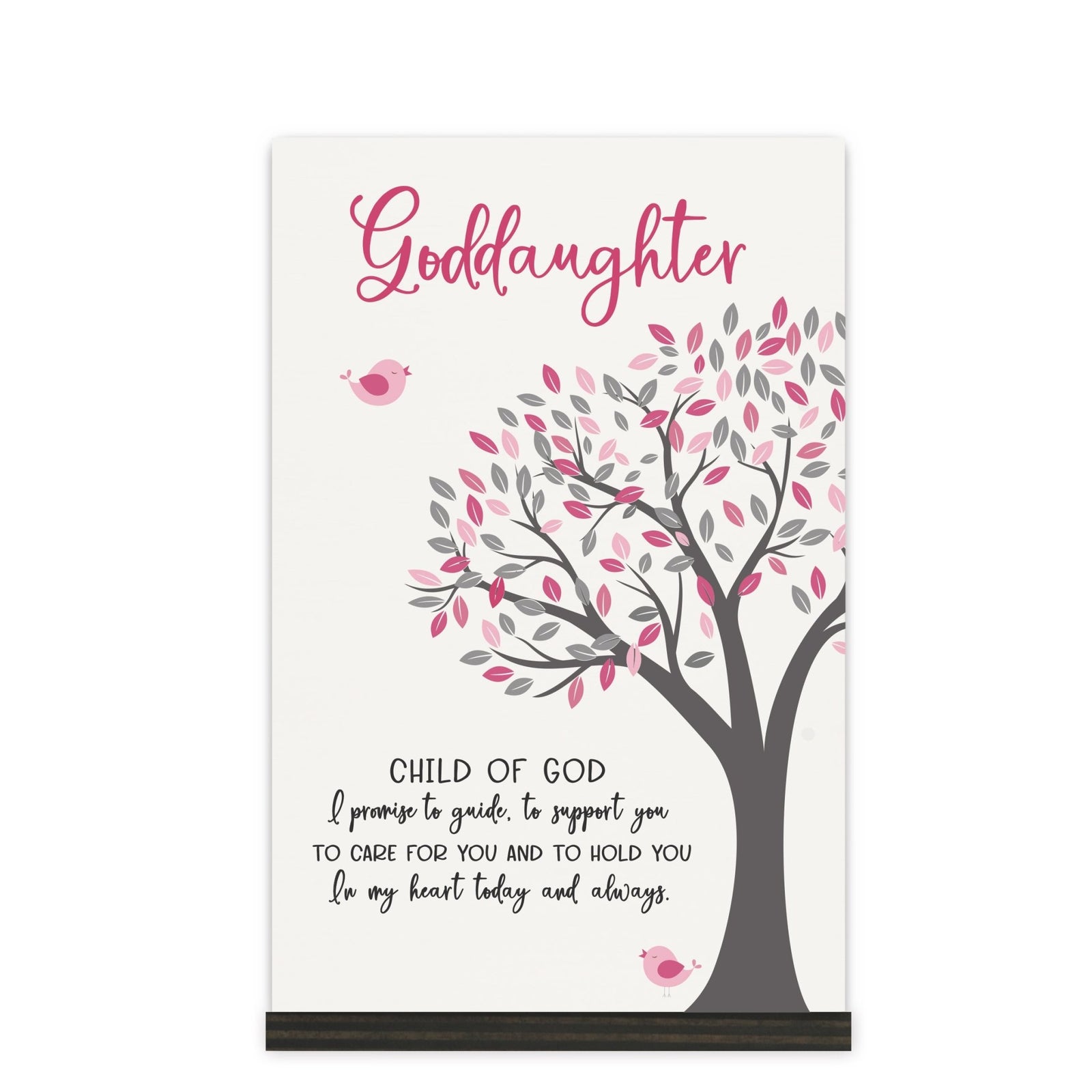 Modern 8x12in Decorative White Acrylic Signs With Wooden Base – I Promise To Guide You - LifeSong Milestones