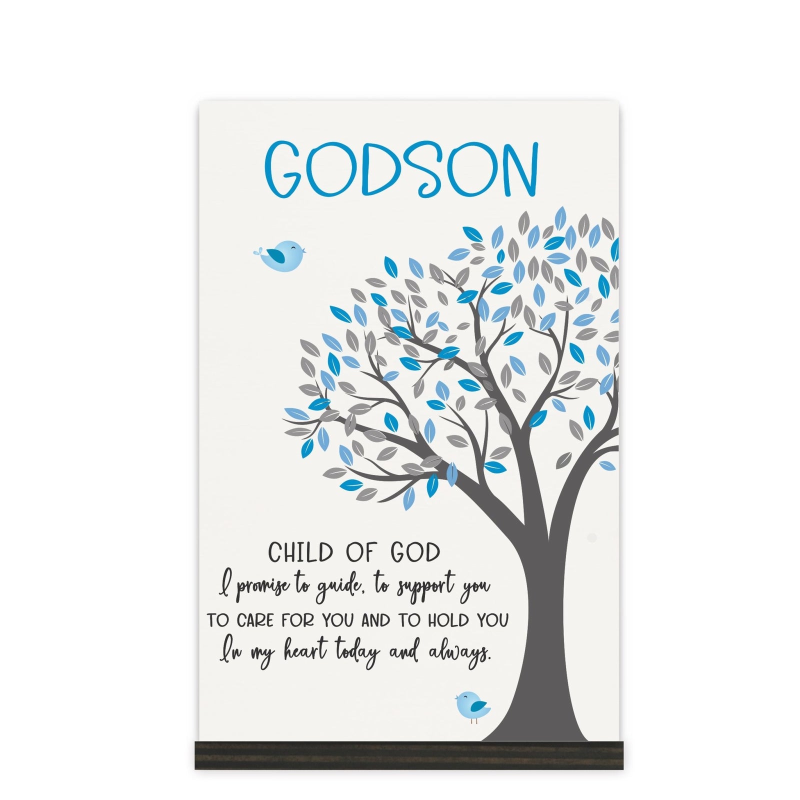 Modern 8x12in Decorative White Acrylic Signs With Wooden Base – I Promise To Guide You - LifeSong Milestones
