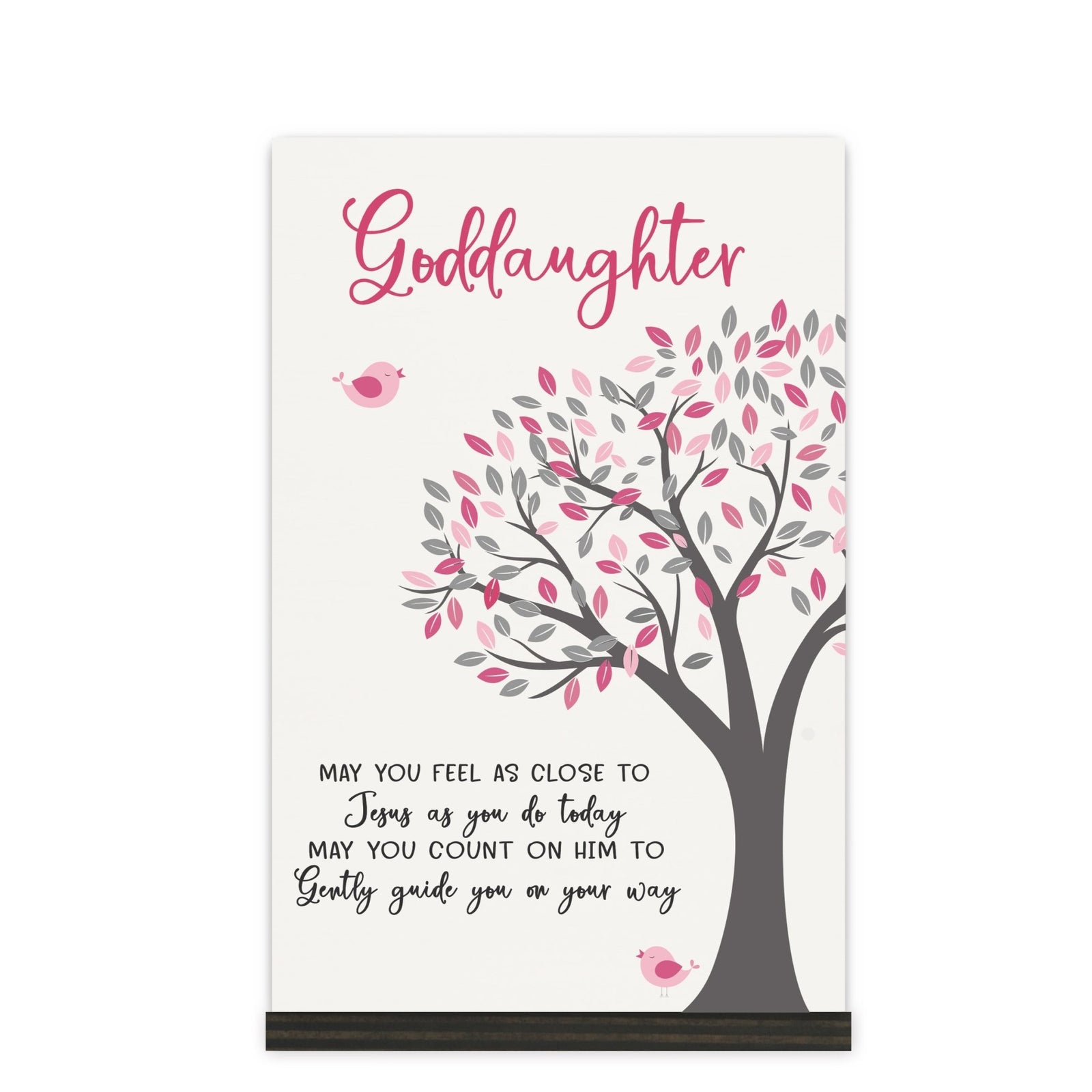Modern 8x12in Decorative White Acrylic Signs With Wooden Base – May You Feel - LifeSong Milestones