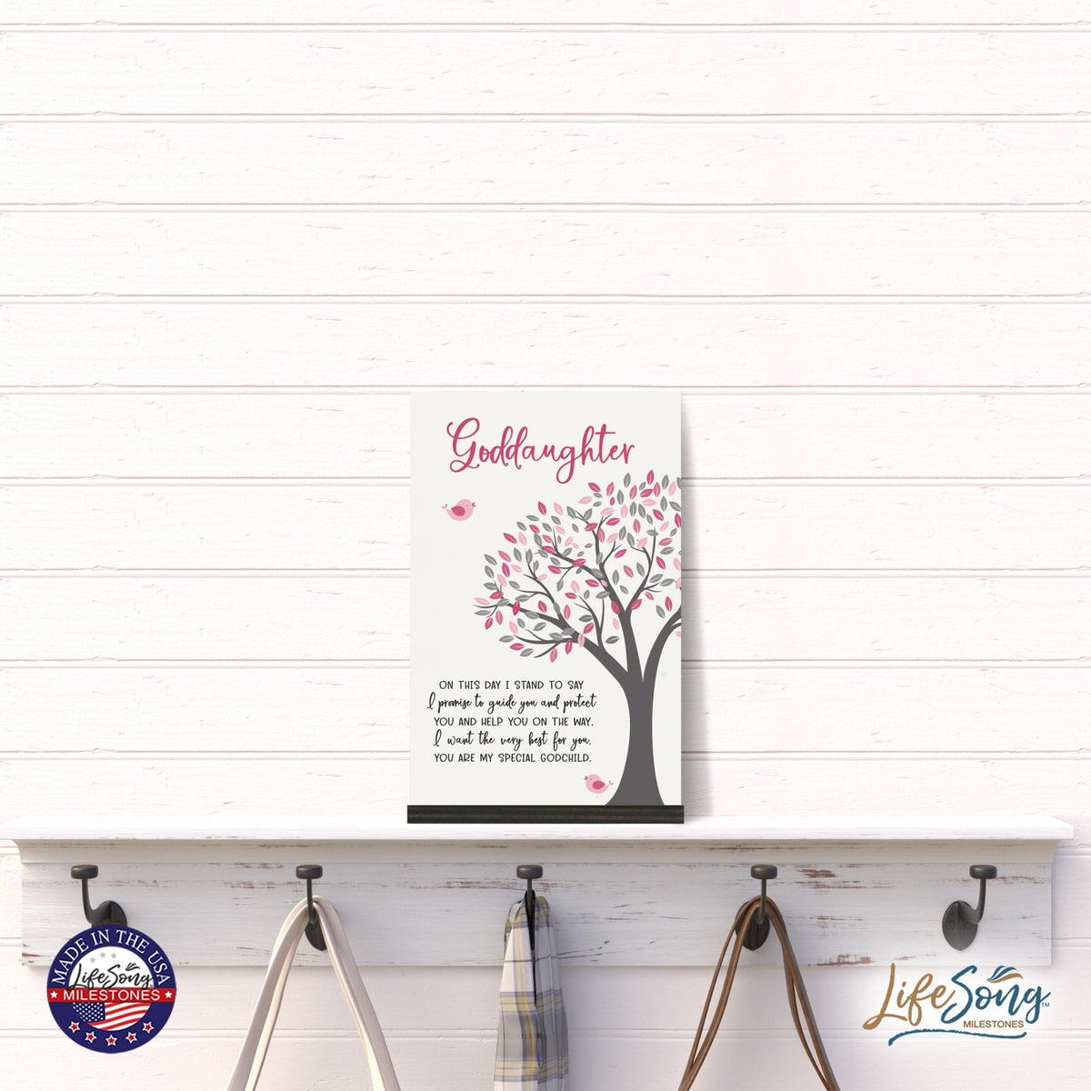 Modern 8x12in Decorative White Acrylic Signs With Wooden Base – On This Day - LifeSong Milestones