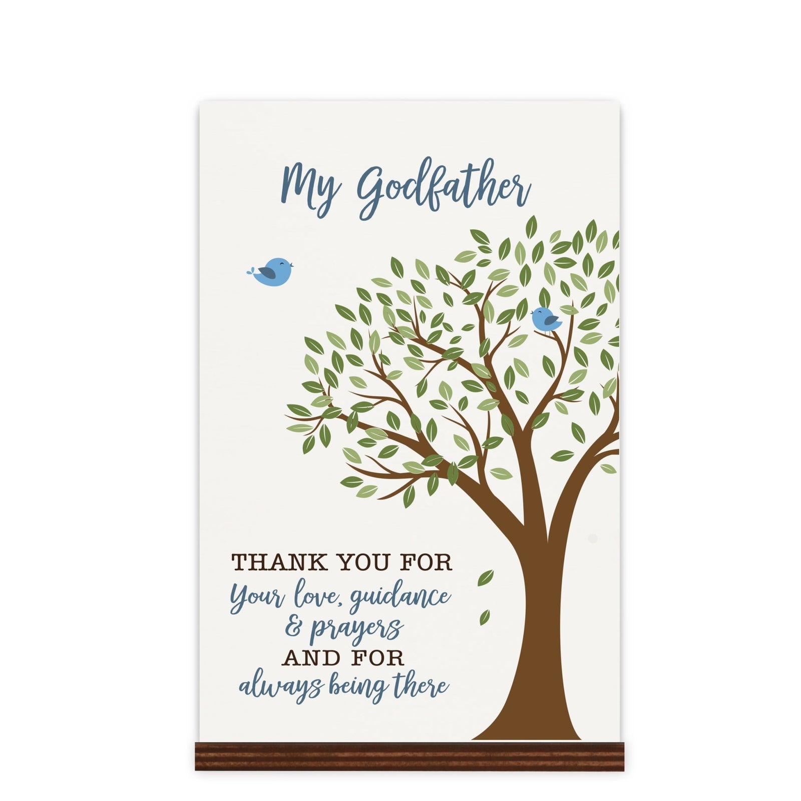 Modern 8x12in Decorative White Acrylic Signs With Wooden Base – Thank You - LifeSong Milestones