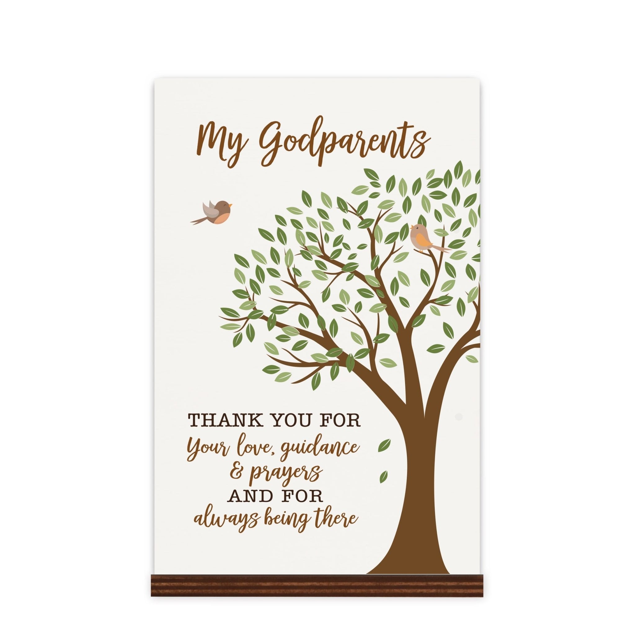 Modern 8x12in Decorative White Acrylic Signs With Wooden Base – Thank You - LifeSong Milestones