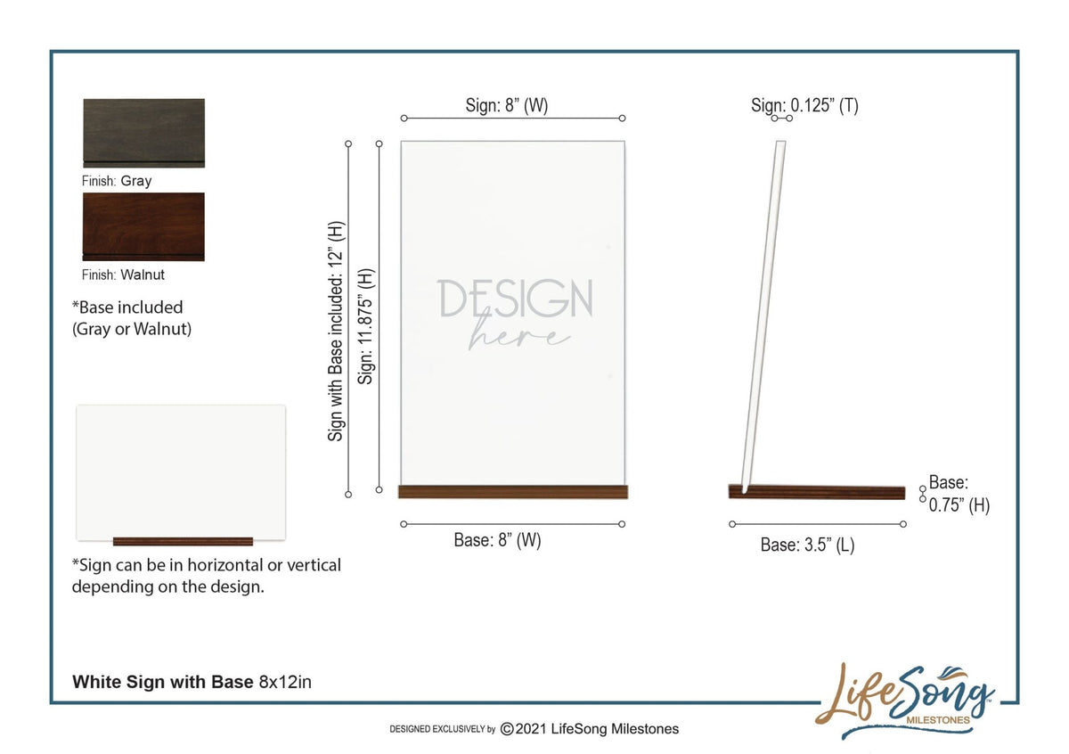 Modern 8x12in Decorative White Acrylic Signs With Wooden Base – You are Special - LifeSong Milestones