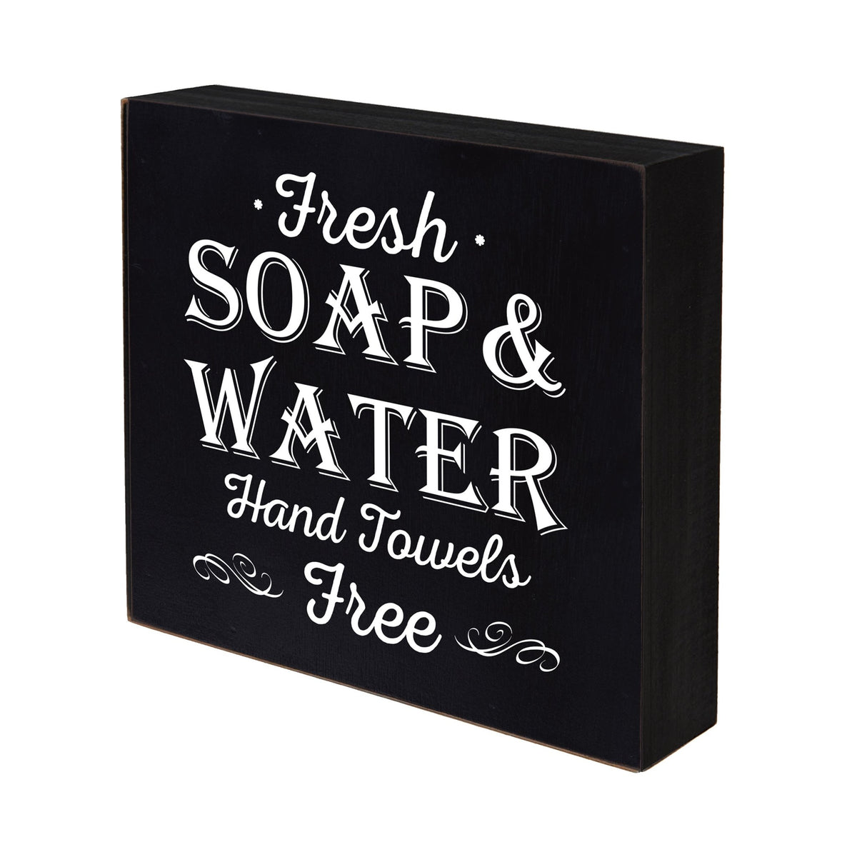 Modern Bathroom Decor 10x10 Shadow Box Fresh Soap &amp; Water Free - LifeSong Milestones