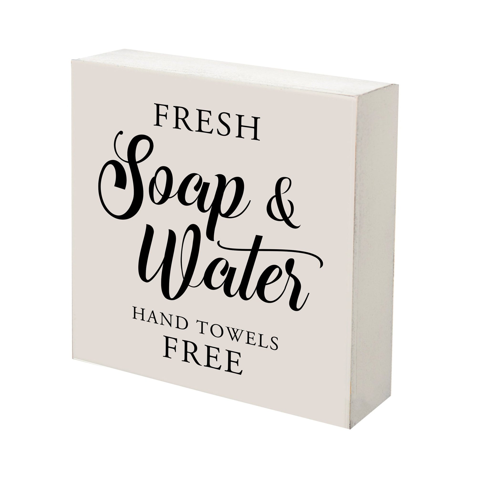 Modern Bathroom Decor 6x6 Shadow Box Fresh Soap & Water 2 - LifeSong Milestones