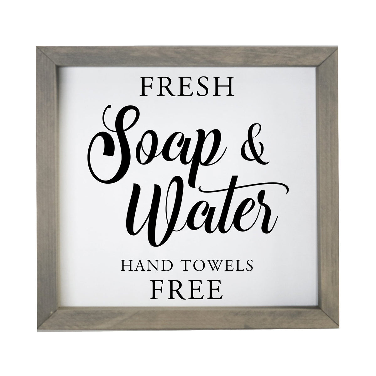 Modern Bathroom Decor Framed Shadow Box 11.5x11.5 (Fresh soap & Water Free 2) - LifeSong Milestones