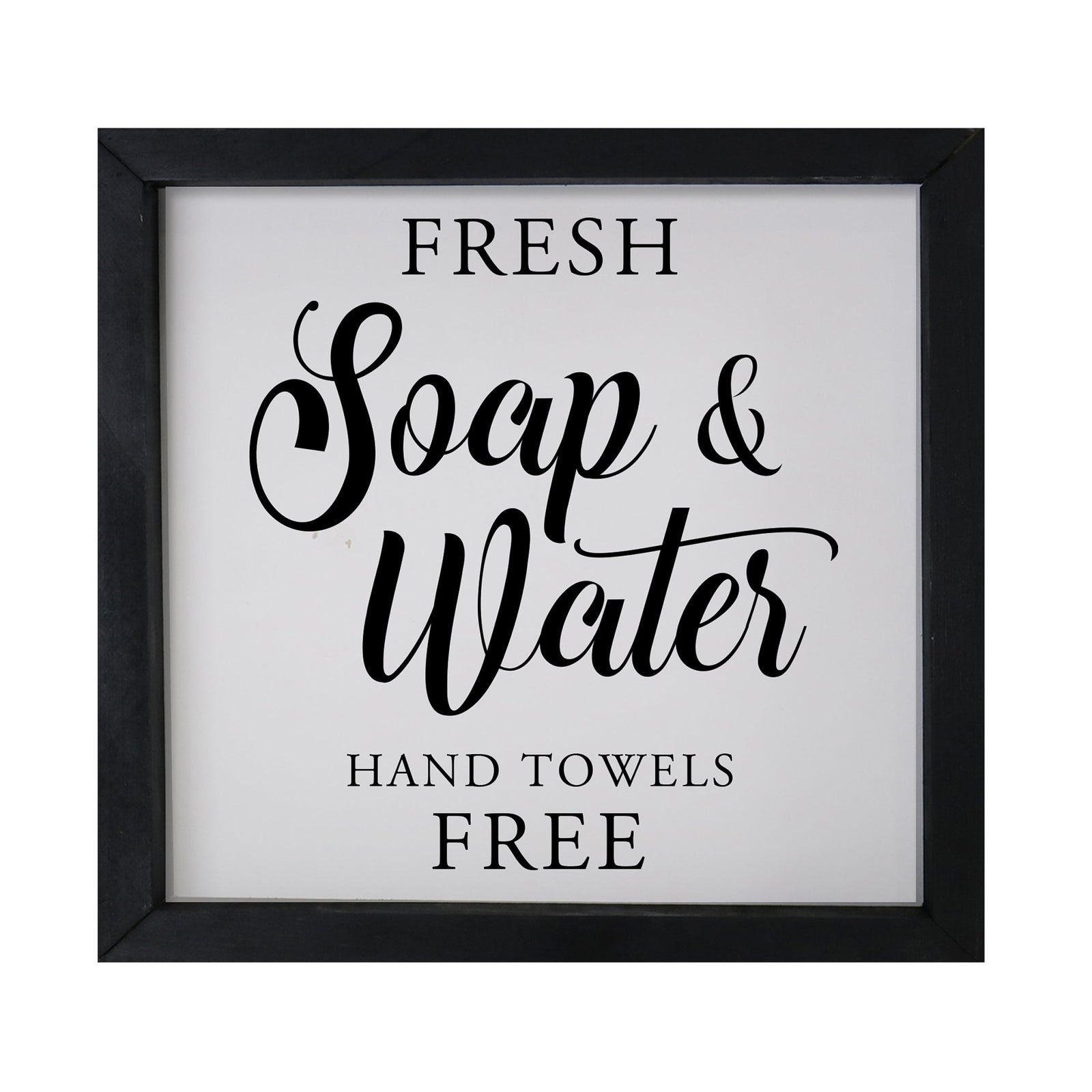 Modern Bathroom Decor Framed Shadow Box 11.5x11.5 (Fresh soap & Water Free 2) - LifeSong Milestones