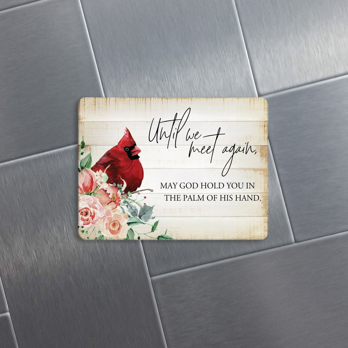 Lifesong Milestones Modern Cardinal Memorial Magnet: A thoughtful and elegant cardinal gift for your loved one's memory.