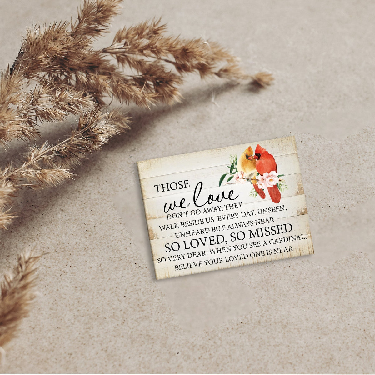 A cardinal magnet with a modern design, a heartfelt memorial home memorial decoration.