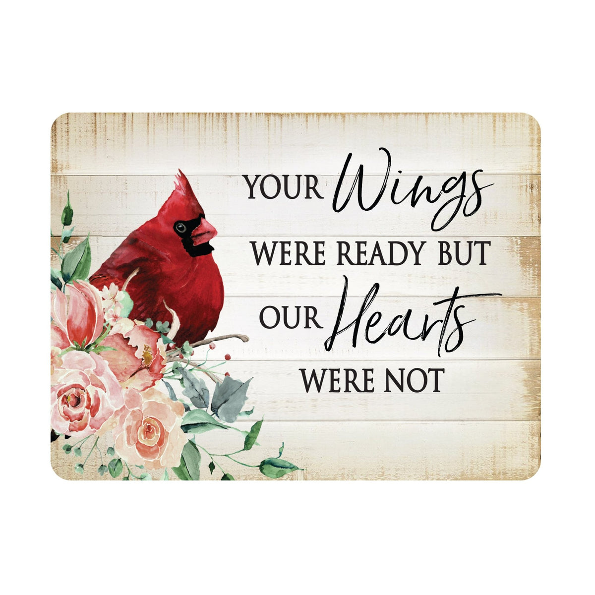 A cardinal magnet with a modern design, a heartfelt memorial home decoration.