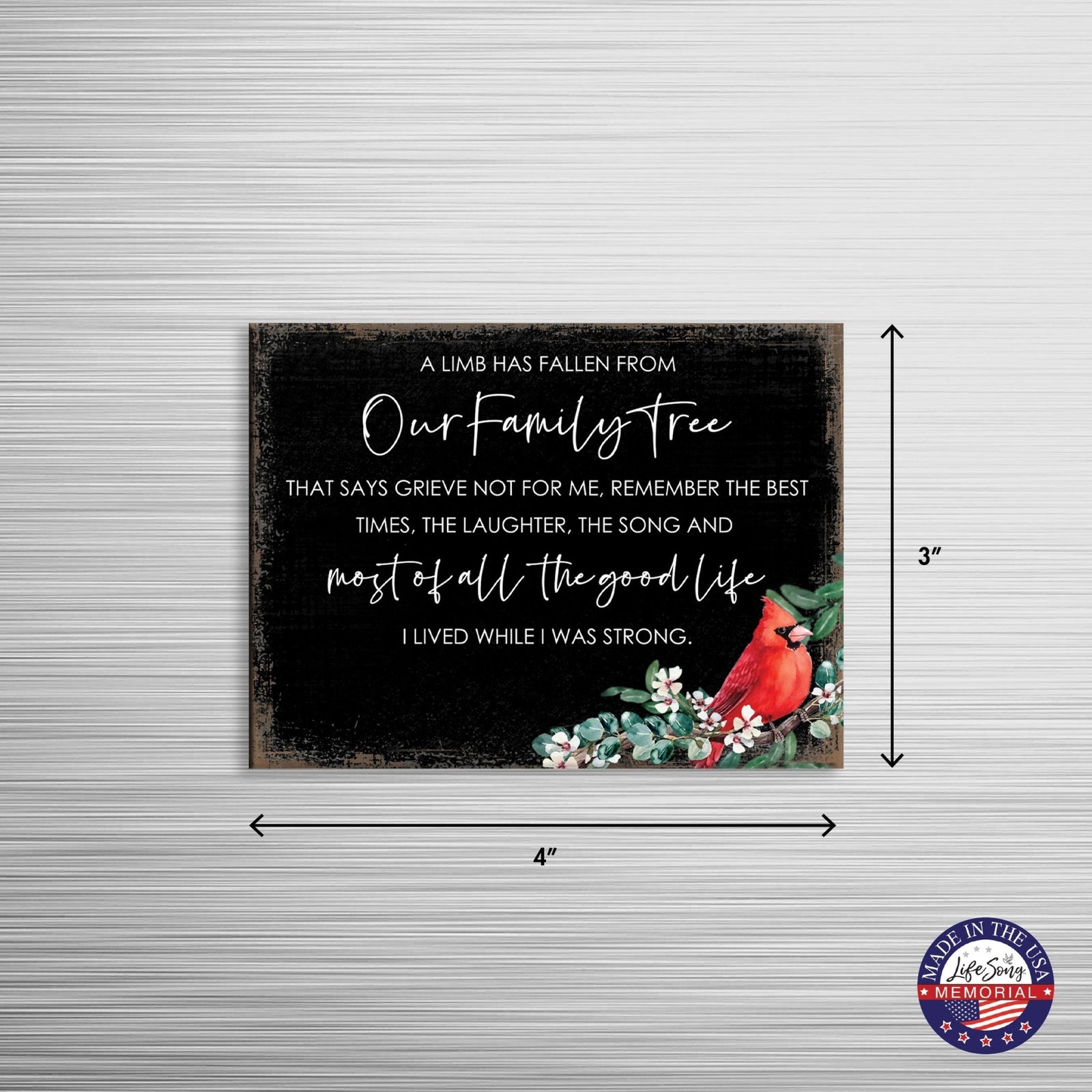 Modern Cardinal Memorial Magnet for Fridge Home Decor - LifeSong Milestones