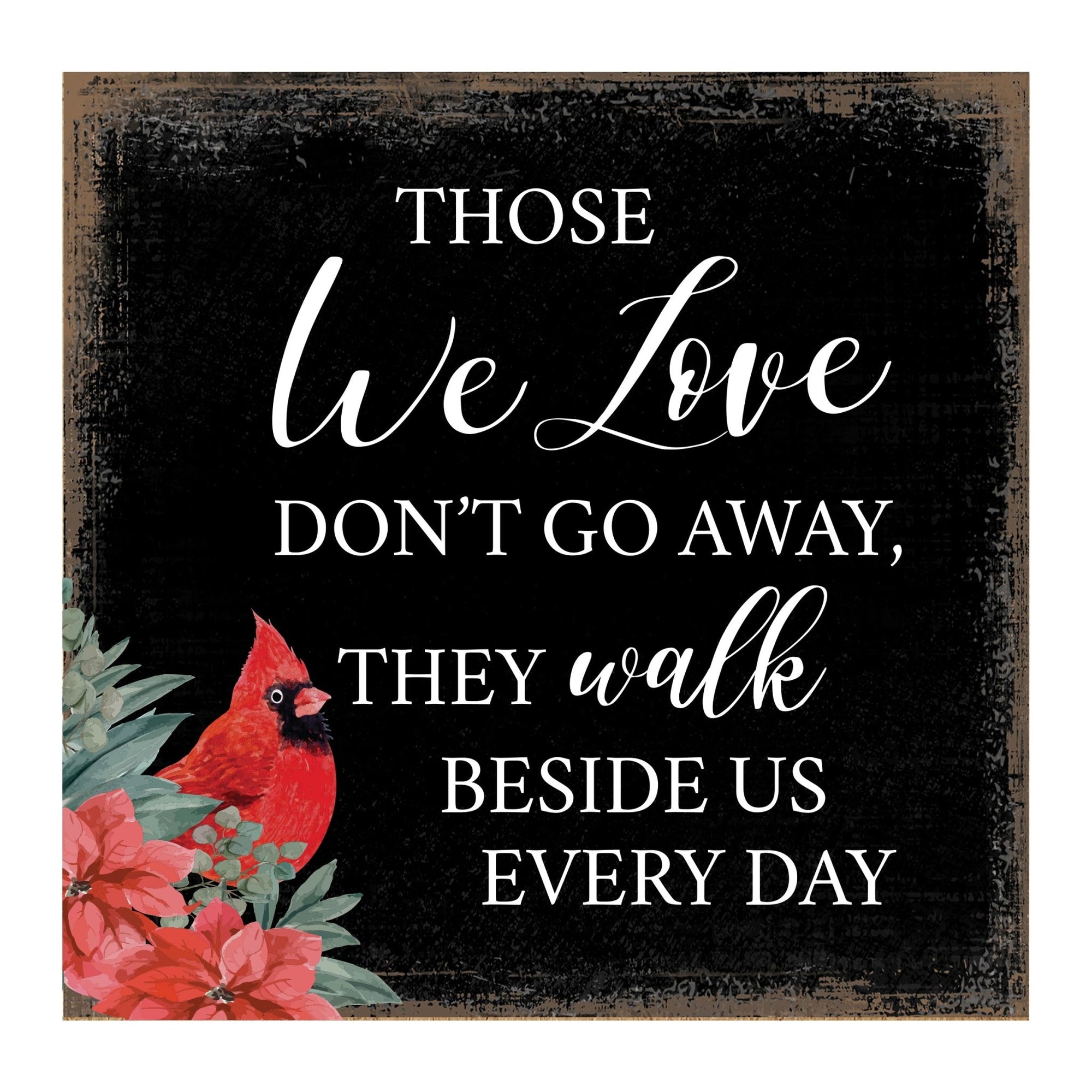 Modern CHRISTMAS 6x6 Wooden Sign (Those We Love) Inspirational Plaque and Tabletop Family Home Decoration - LifeSong Milestones