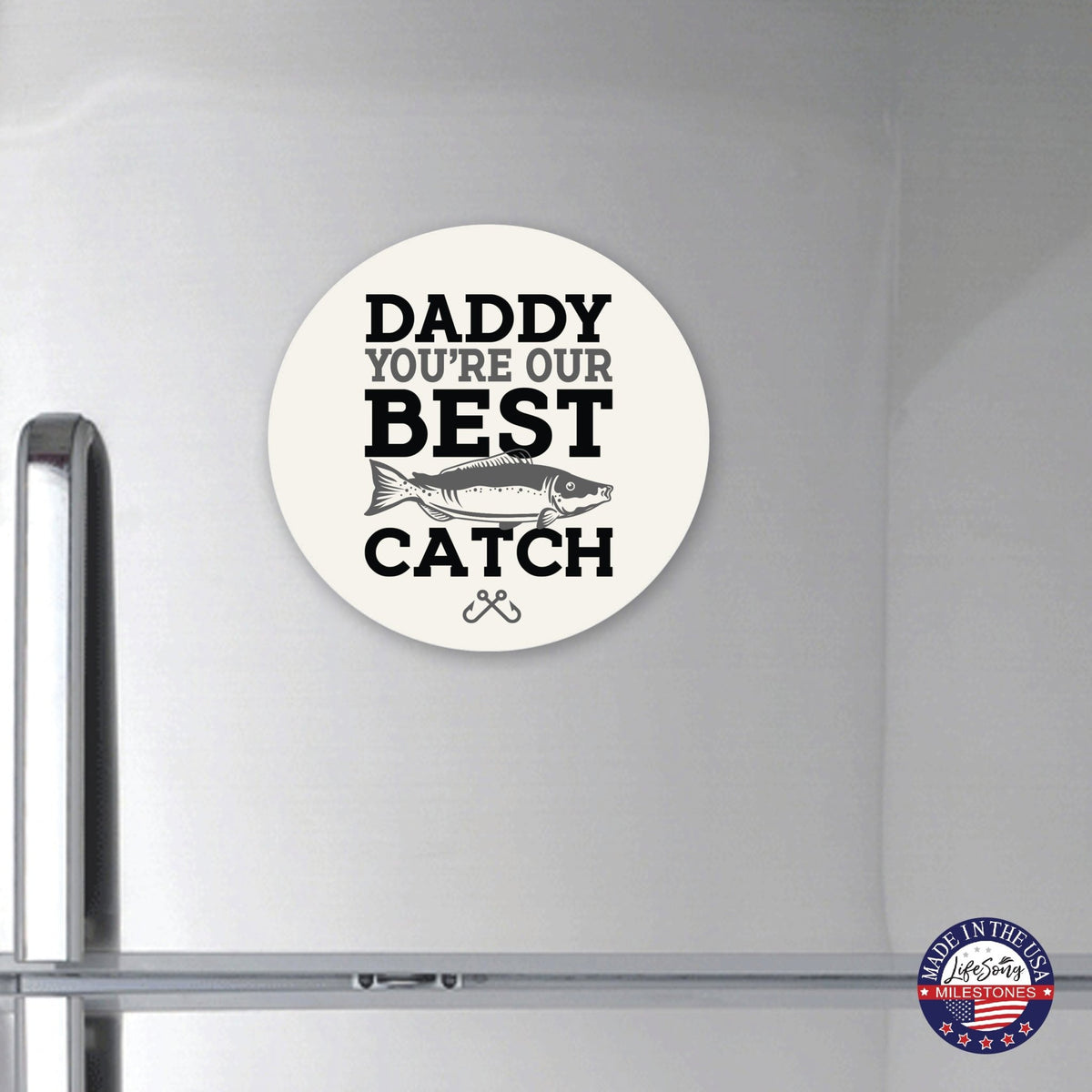 Modern Dad Refrigerator Magnet Gift - Your Best Catch - LifeSong Milestones