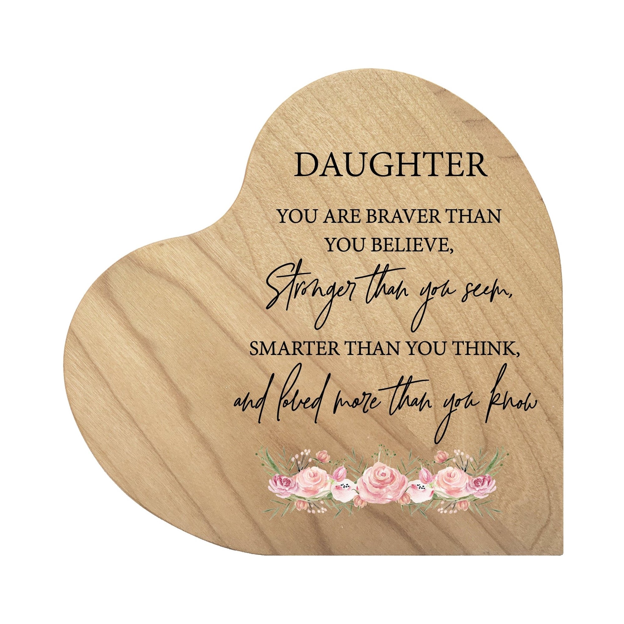 Personalized Baptism Heart Shaped Tabletop Signs Gift for Daughter