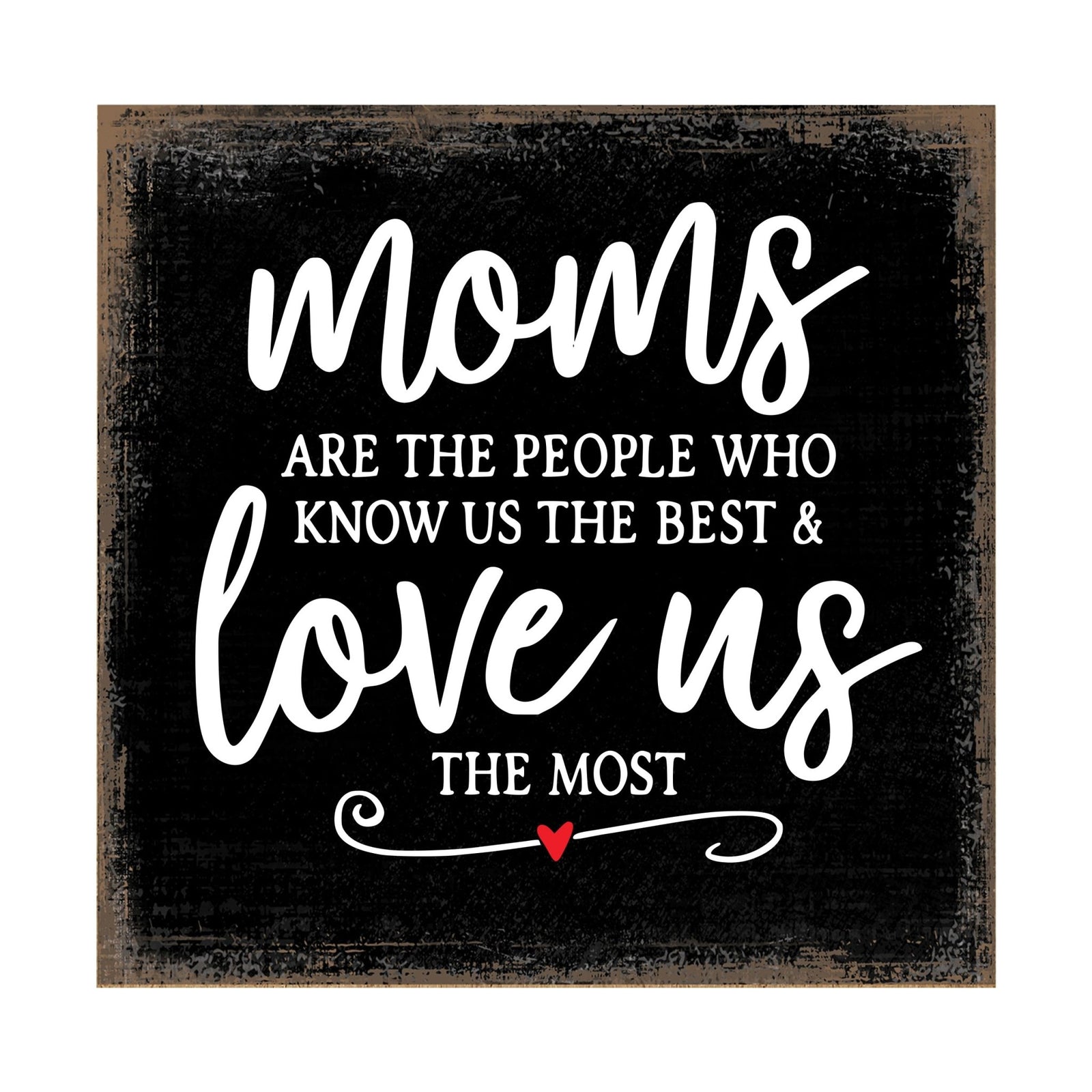 Modern EVERYDAY 6x6in Block shelf decor (Mom Are The People) Inspirational Plaque and Tabletop Family Home Decoration - LifeSong Milestones