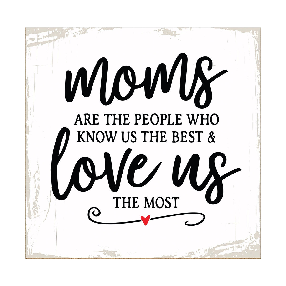 Modern EVERYDAY 6x6in Block shelf decor (Mom Are The People) Inspirational Plaque and Tabletop Family Home Decoration - LifeSong Milestones