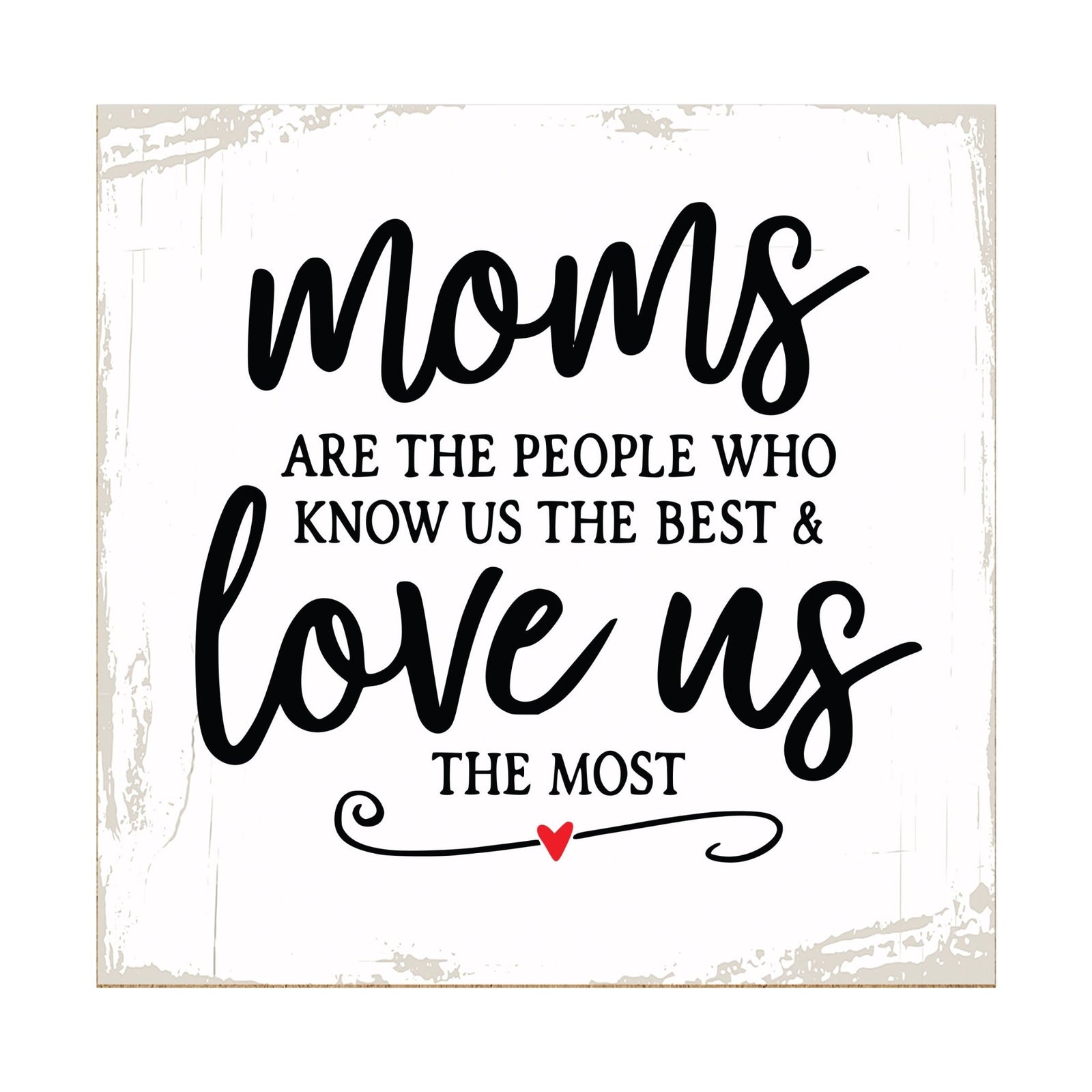 Modern EVERYDAY 6x6in Block shelf decor (Mom Are The People) Inspirational Plaque and Tabletop Family Home Decoration - LifeSong Milestones