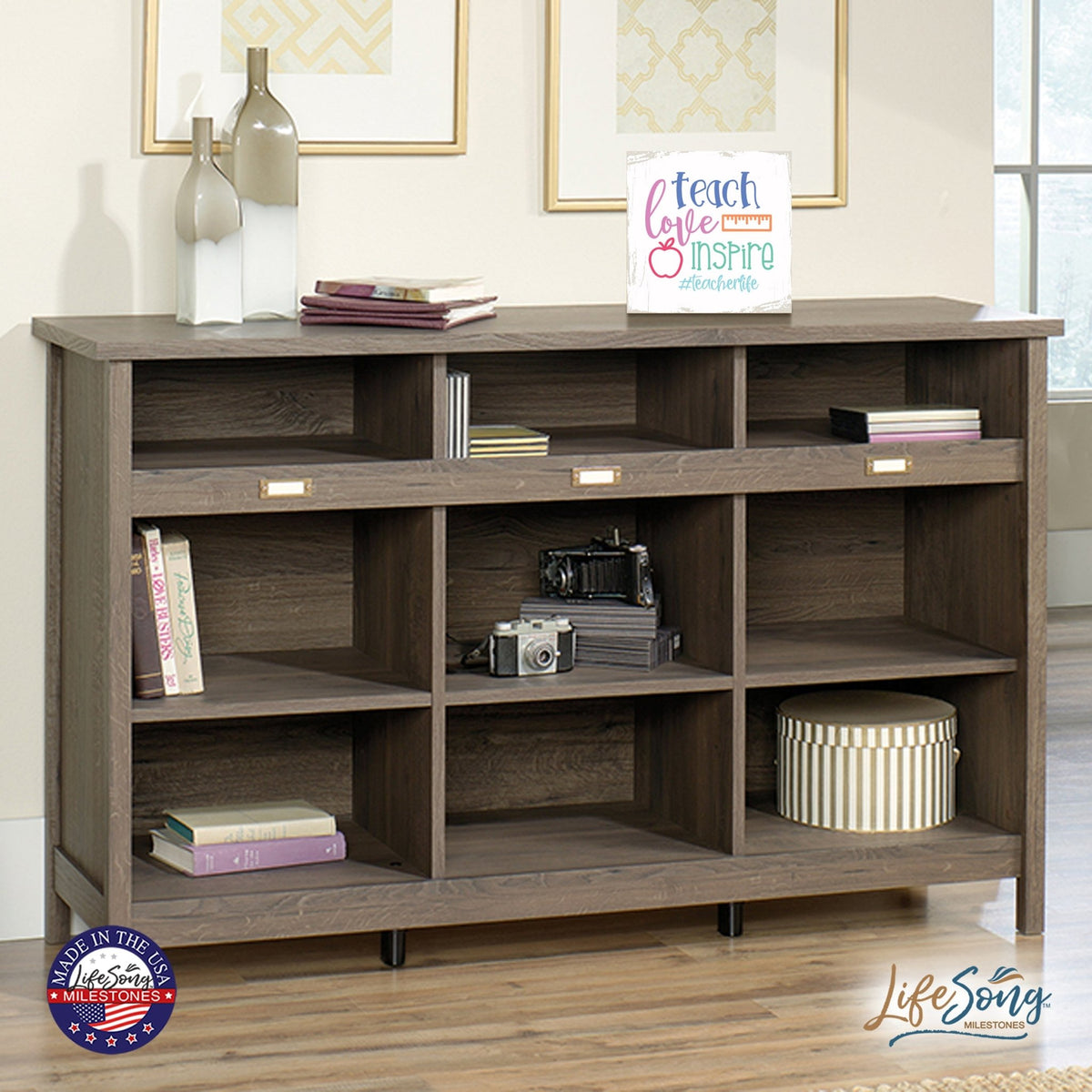 Modern EVERYDAY 6x6in Block shelf decor (Only The Best Moms) Inspirational Plaque and Tabletop Family Home Decoration - LifeSong Milestones