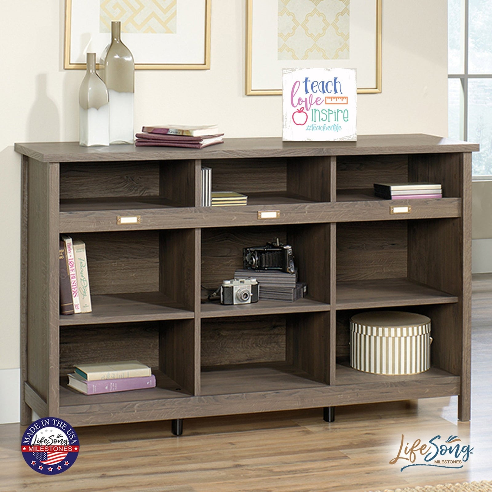 Modern EVERYDAY 6x6in Block shelf decor (Only The Best Moms) Inspirational Plaque and Tabletop Family Home Decoration - LifeSong Milestones