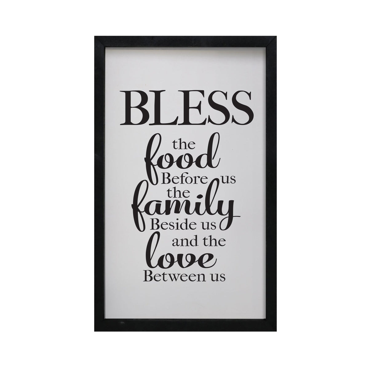 Modern Framed Shadow Box 12x18 Bless The Food - LifeSong Milestones