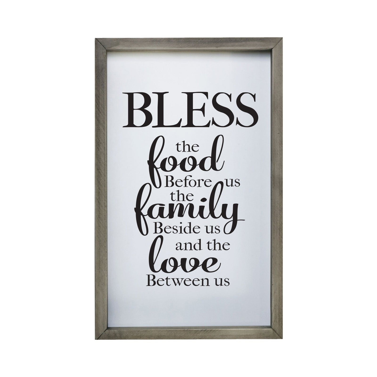 Modern Framed Shadow Box 12x18 Bless The Food - LifeSong Milestones