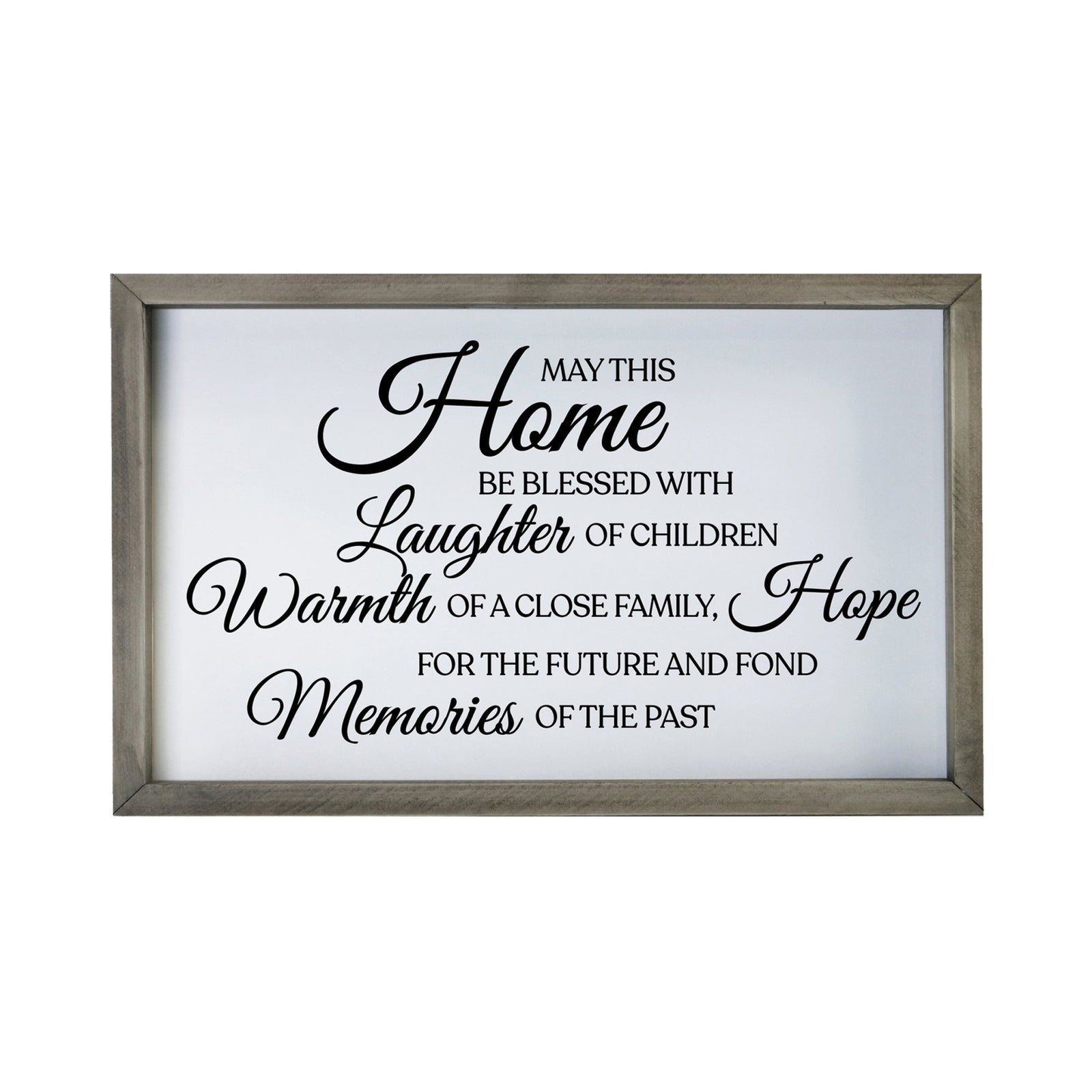 Modern Framed Shadow Box 12x18 May This Home - LifeSong Milestones