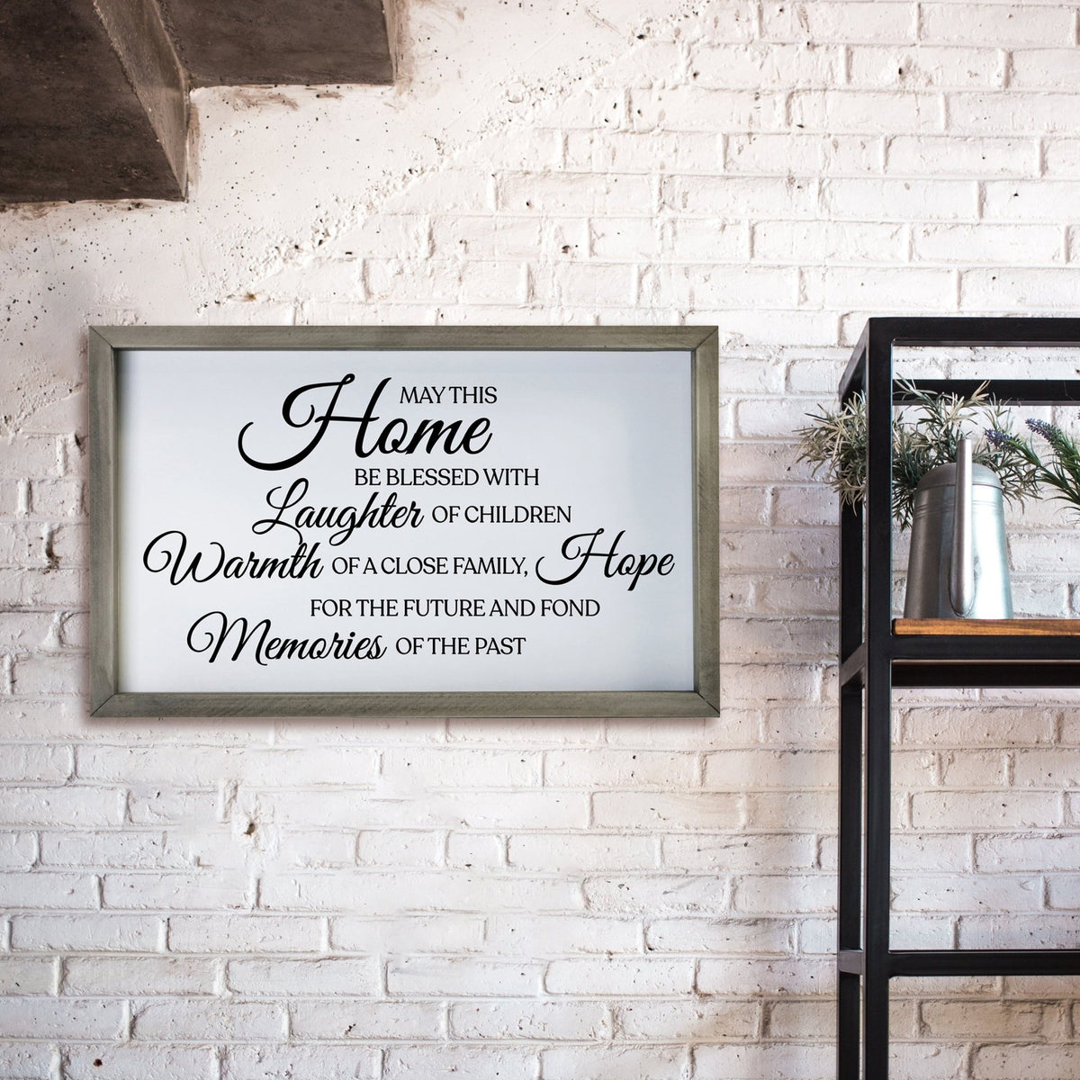 Modern Framed Shadow Box 12x18 May This Home - LifeSong Milestones