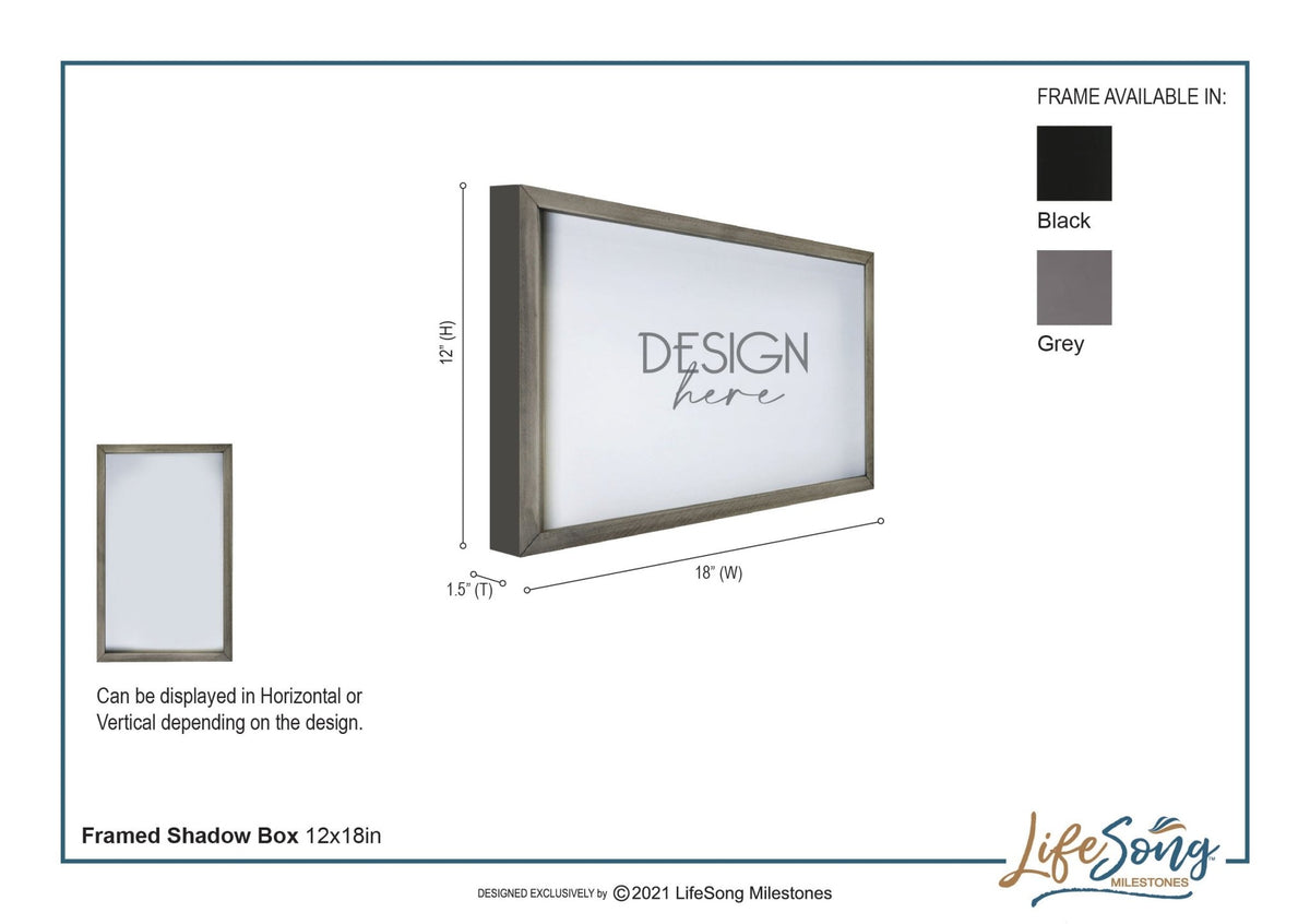 Modern Framed Shadow Box 12x18 May This Home - LifeSong Milestones