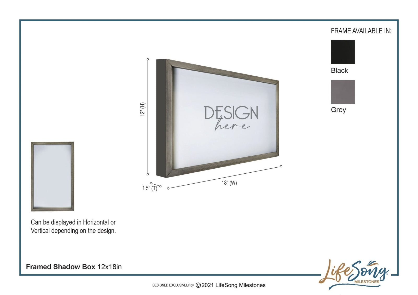 Modern Framed Shadow Box 12x18 May This Home - LifeSong Milestones