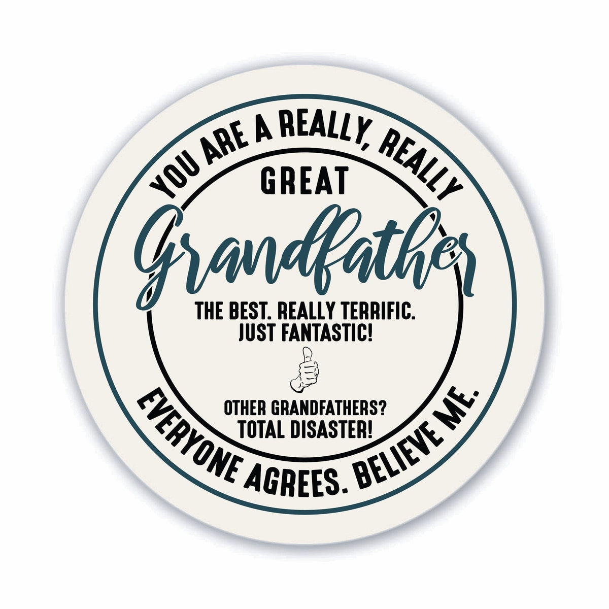Modern Grandparents Refrigerator Magnet Gift - As A Grandpa - LifeSong Milestones