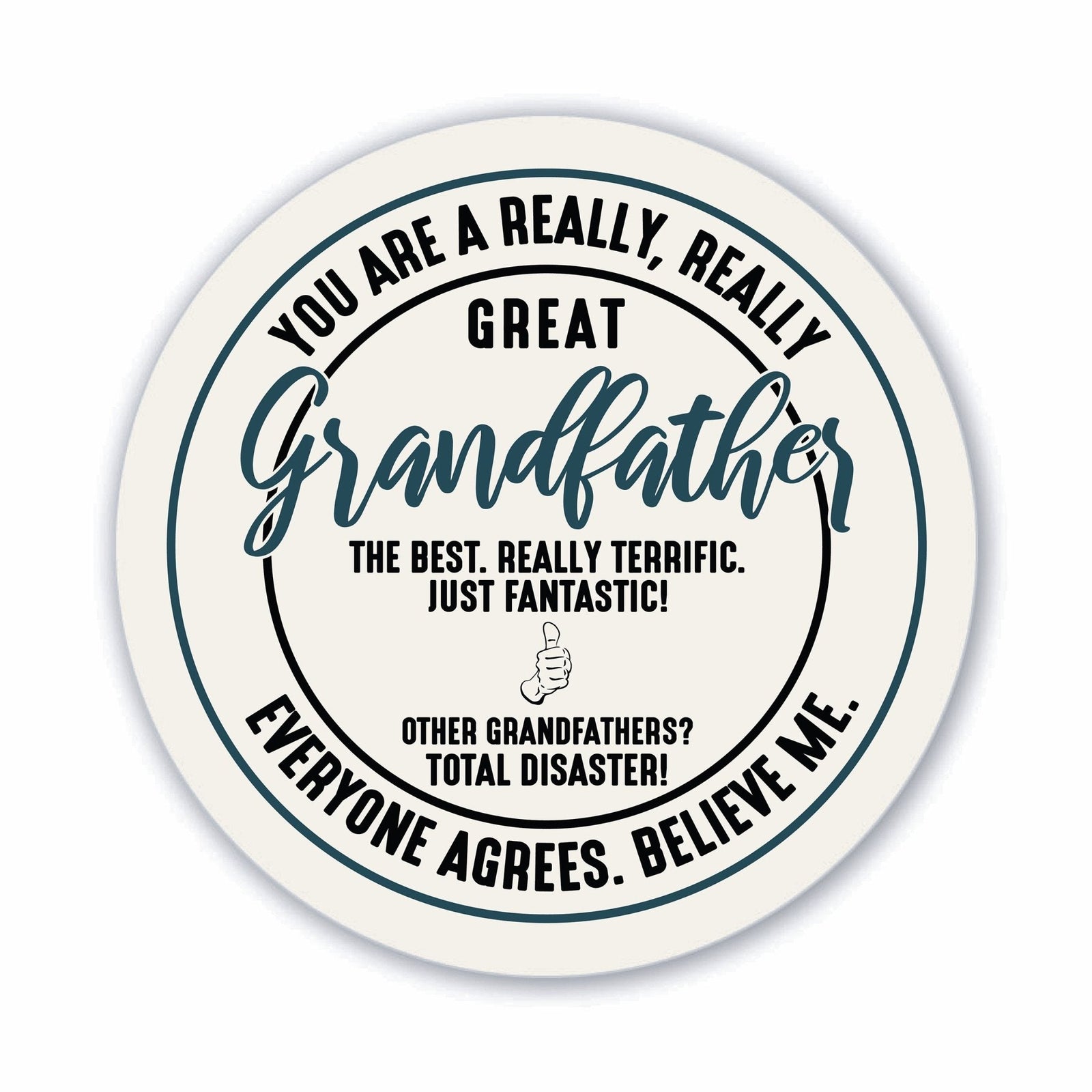 Modern Grandparents Refrigerator Magnet Gift - As A Grandpa - LifeSong Milestones