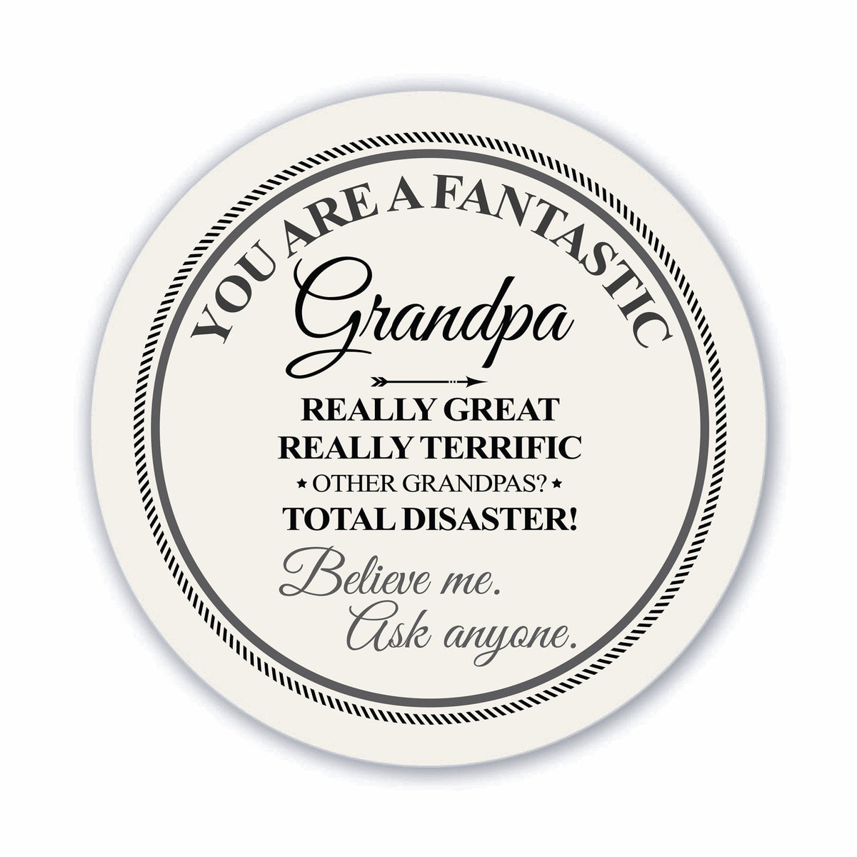 Modern Grandparents Refrigerator Magnet Gift - As A Grandpa - LifeSong Milestones