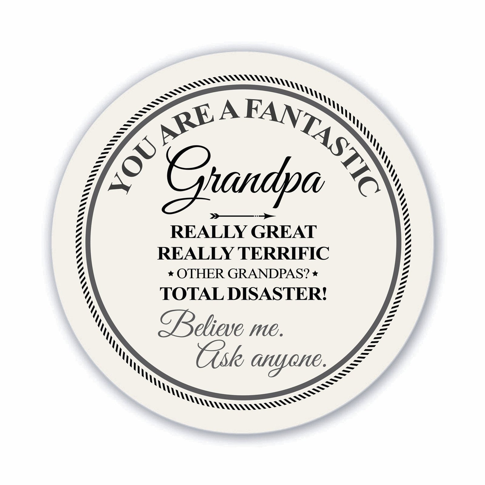 Modern Grandparents Refrigerator Magnet Gift - As A Grandpa - LifeSong Milestones