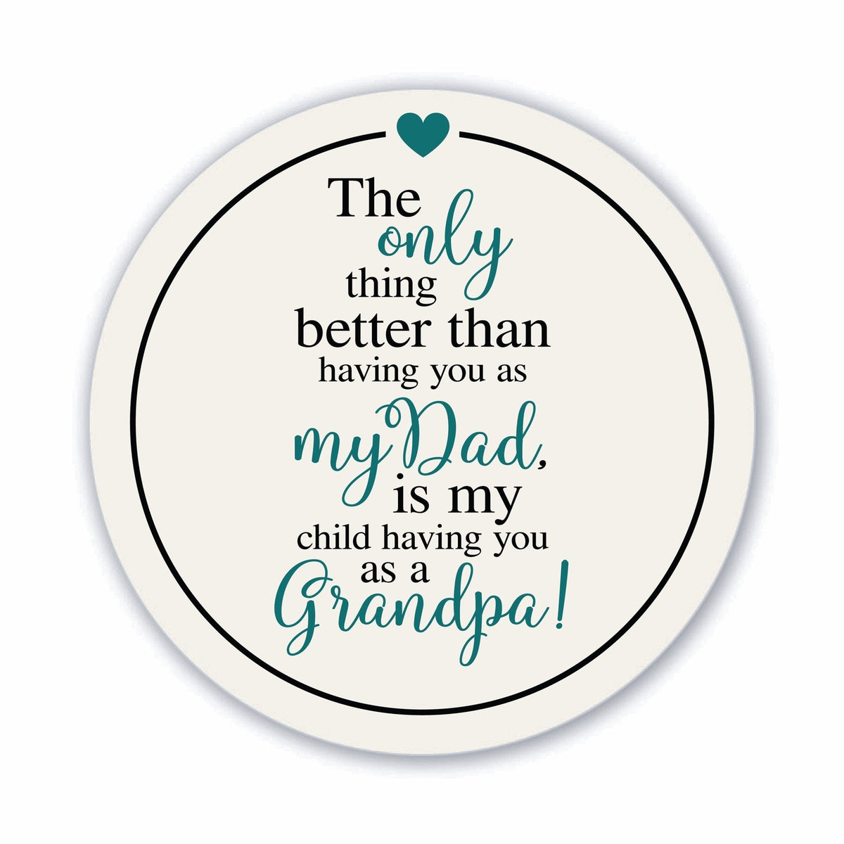 Modern Grandparents Refrigerator Magnet Gift - As A Grandpa - LifeSong Milestones