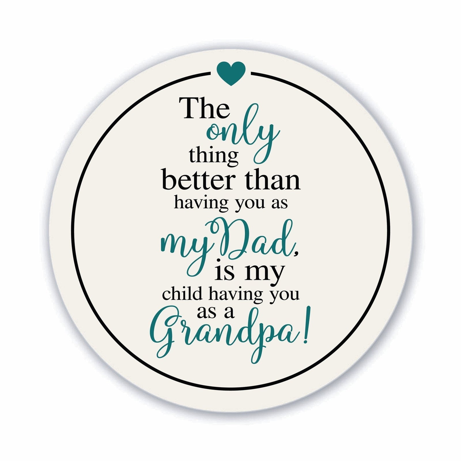 Modern Grandparents Refrigerator Magnet Gift - As A Grandpa - LifeSong Milestones