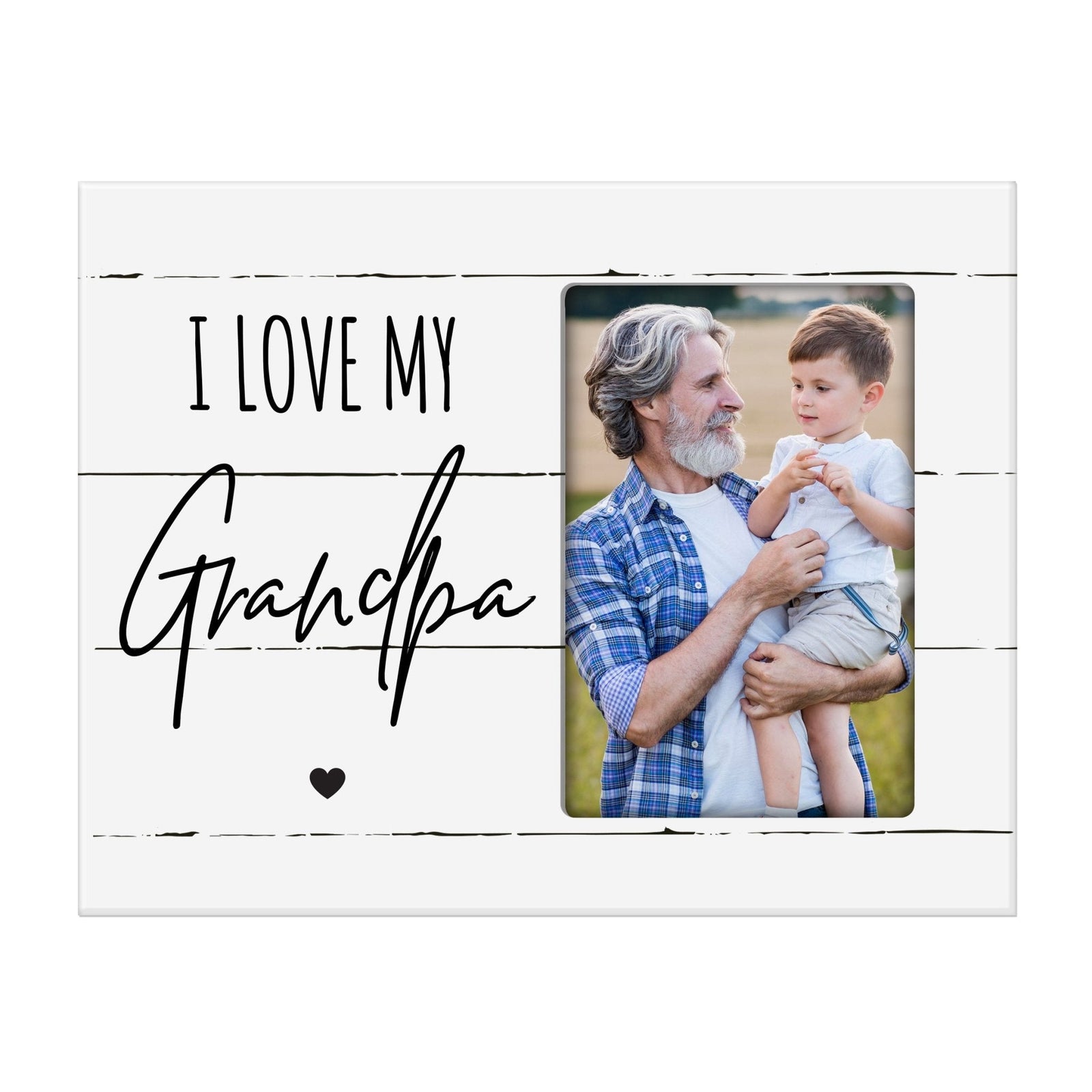 Modern Horizontal 8x10 Wooden Picture Frame Holds 4x6 Photo Home Decoration Gift Idea For Grandparents - LifeSong Milestones