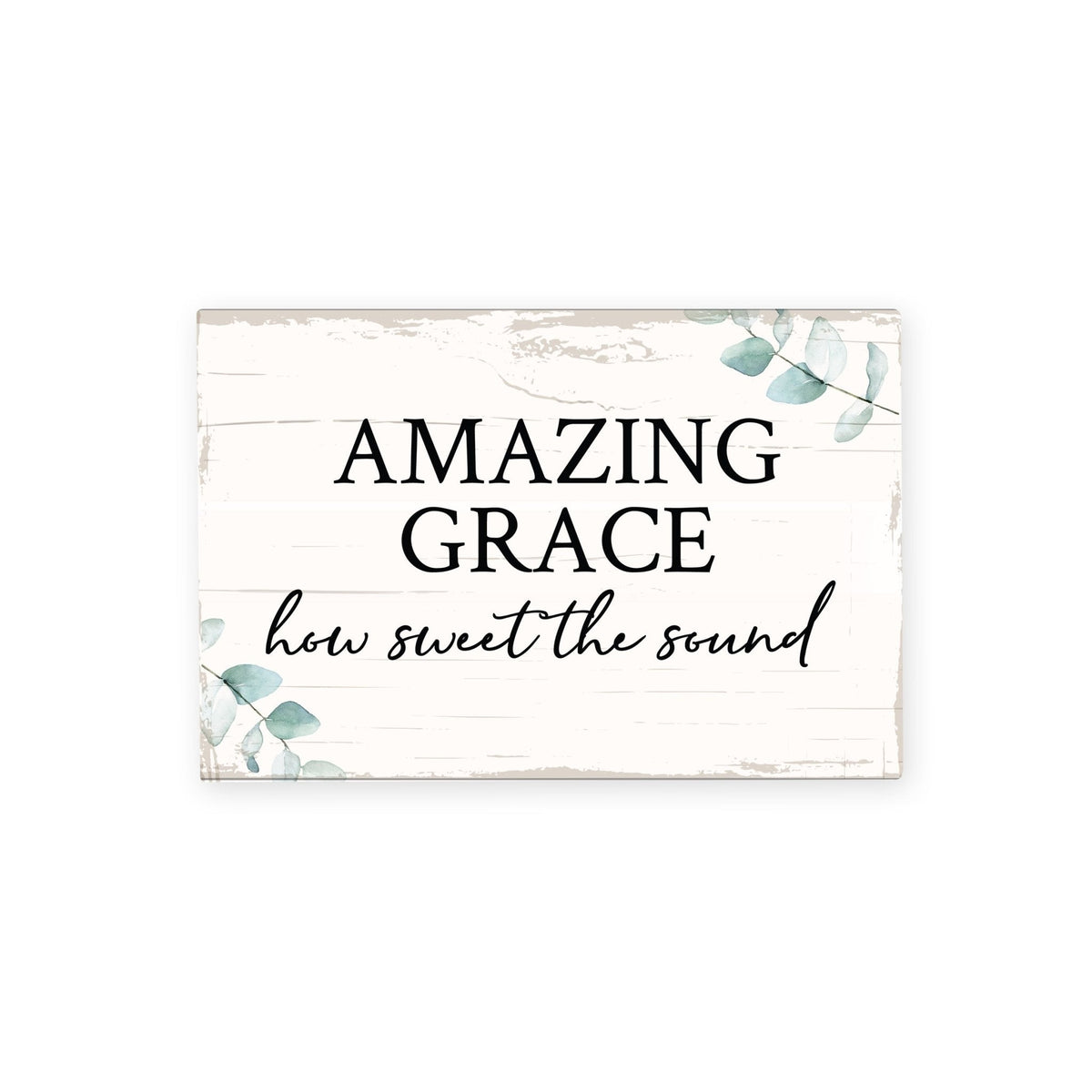 Modern Inspirational 5.5x8in Wooden Plaque Family And Home Tabletop Decor - Amazing Grace - LifeSong Milestones