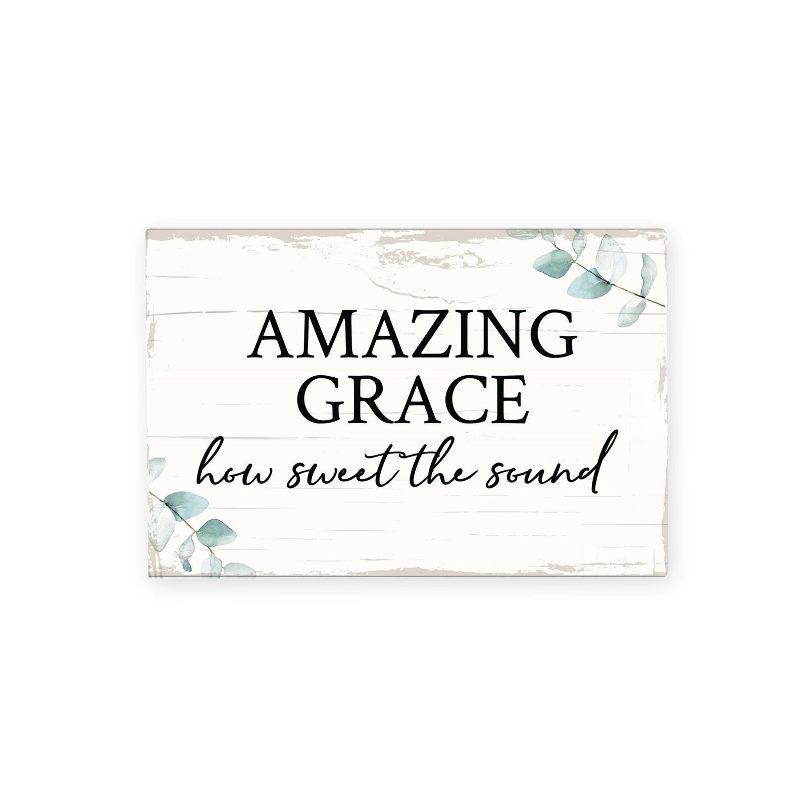 Modern Inspirational 5.5x8in Wooden Plaque Family And Home Tabletop Decor - Amazing Grace - LifeSong Milestones
