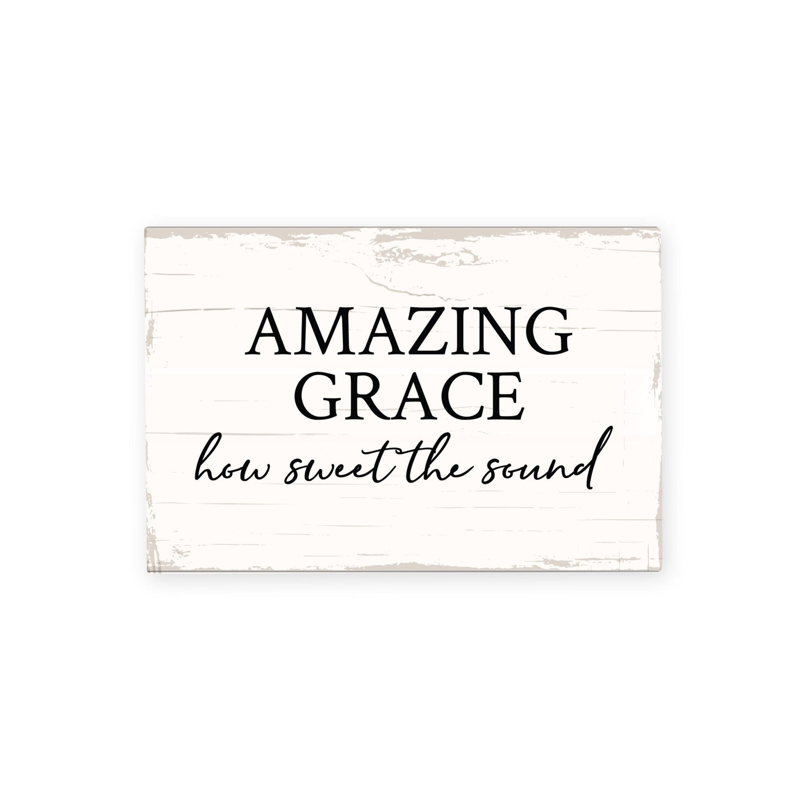 Modern Inspirational 5.5x8in Wooden Plaque Family And Home Tabletop Decor - Amazing Grace - LifeSong Milestones