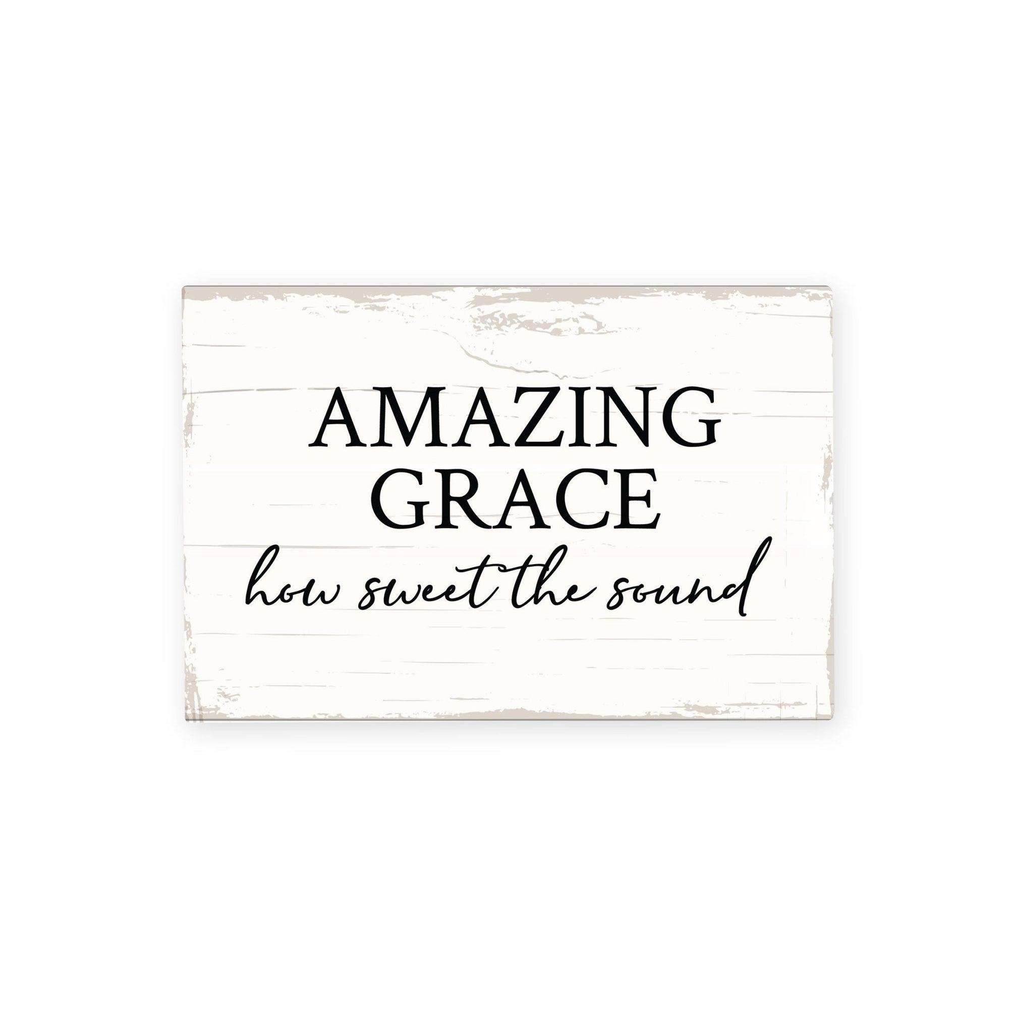 Modern Inspirational 5.5x8in Wooden Plaque Family And Home Tabletop Decor - Amazing Grace - LifeSong Milestones
