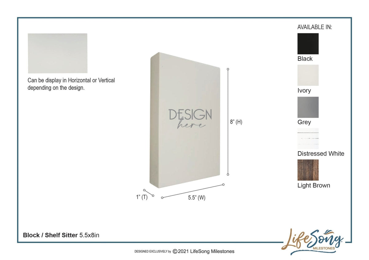 Modern Inspirational 5.5x8in Wooden Plaque Family And Home Tabletop Decor - Amazing Grace - LifeSong Milestones