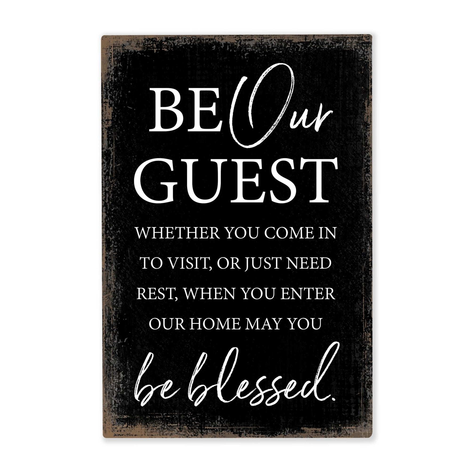 Modern Inspirational 5.5x8in Wooden Plaque Family And Home Tabletop Decor - Be Our Guest - LifeSong Milestones
