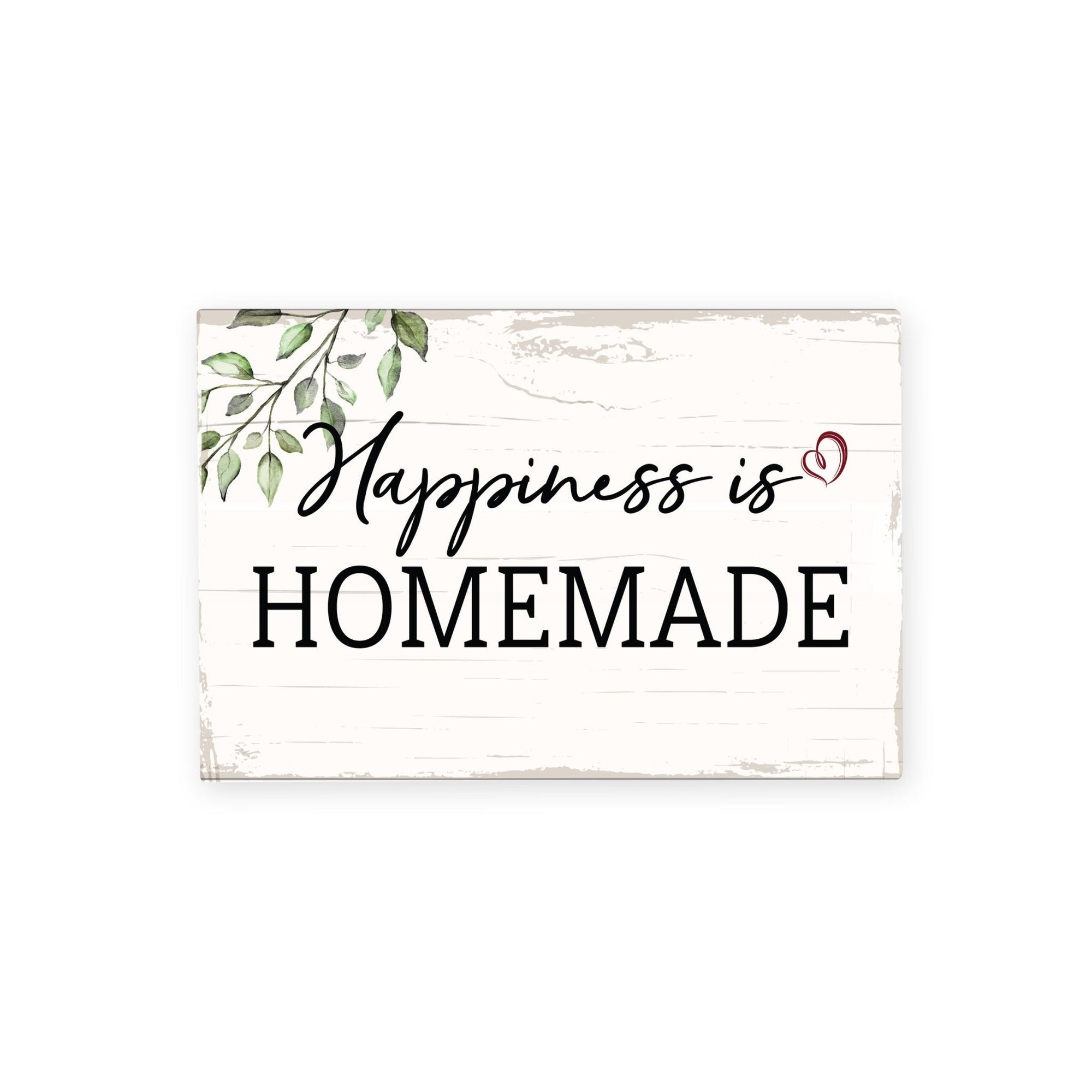 Modern Inspirational 5.5x8in Wooden Plaque Family And Home Tabletop Decor - Happiness Is Homemade - LifeSong Milestones