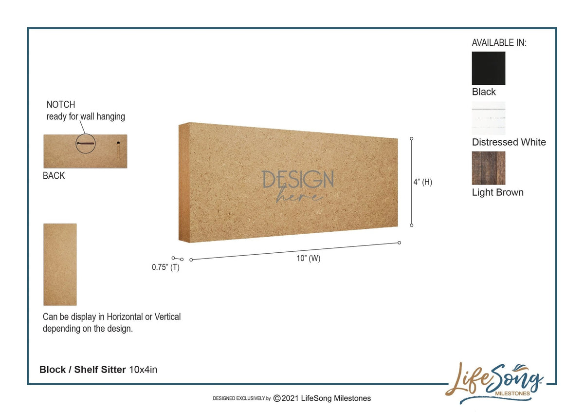 Modern Inspirational Everyday Home and Family Wooden Wall Art Hanging Plaque 4x10n – Thankful, Grateful & Blessed – for Family and Home Decorations - LifeSong Milestones