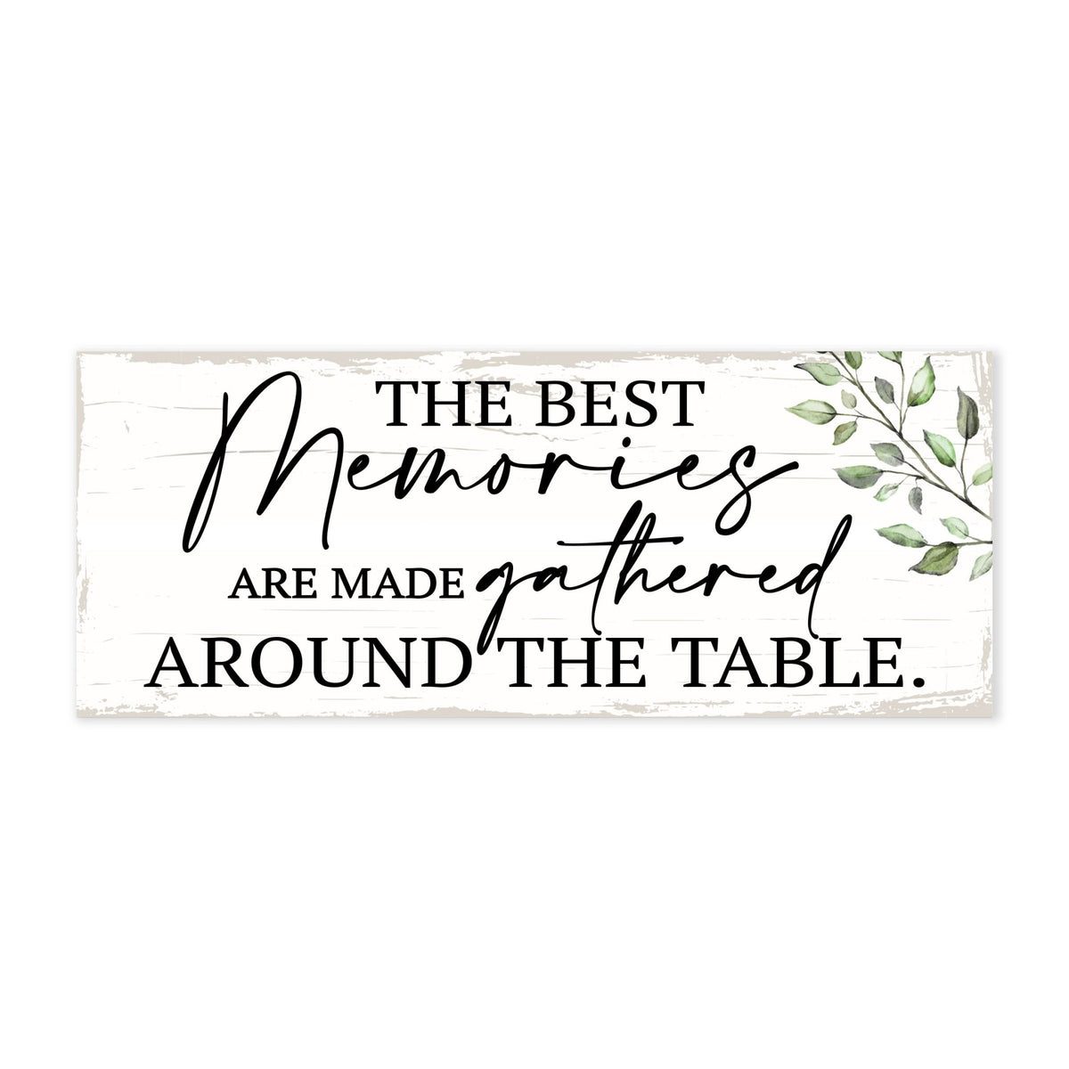 Modern Inspirational Everyday Home and Family Wooden Wall Art Hanging Plaque 4x10n – The Best Memories – for Family and Home Decorations - LifeSong Milestones